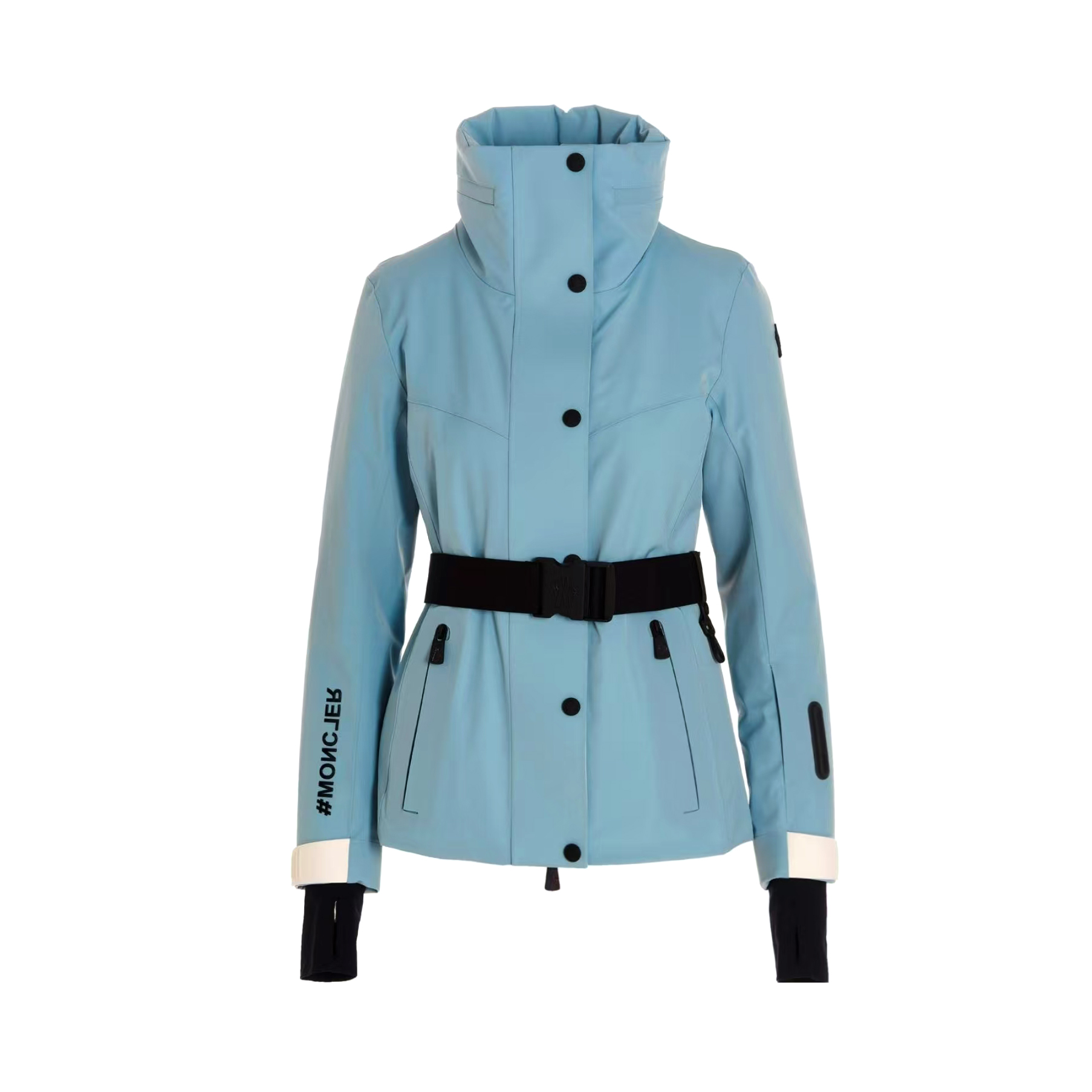 NIGO Moncler Women's Winter Fashion Casual Solid Color High Neck Single Button Long Sleeve Ski Jacket Cotton Down Jacket Outerwear Jacket #nigo78972