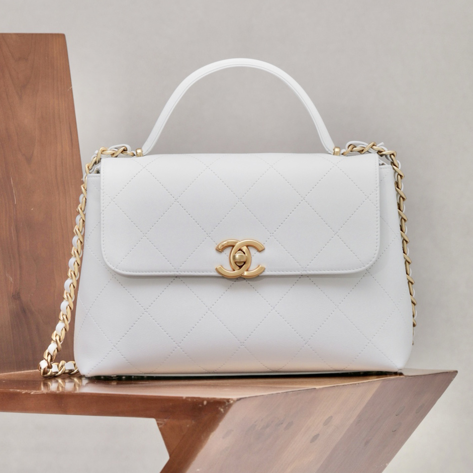 NIGO Chanel Women's Fashion Classic Solid Color Diamond Quilted Handle Top Closure Briefcase Chain Bag Bags #nigo78965