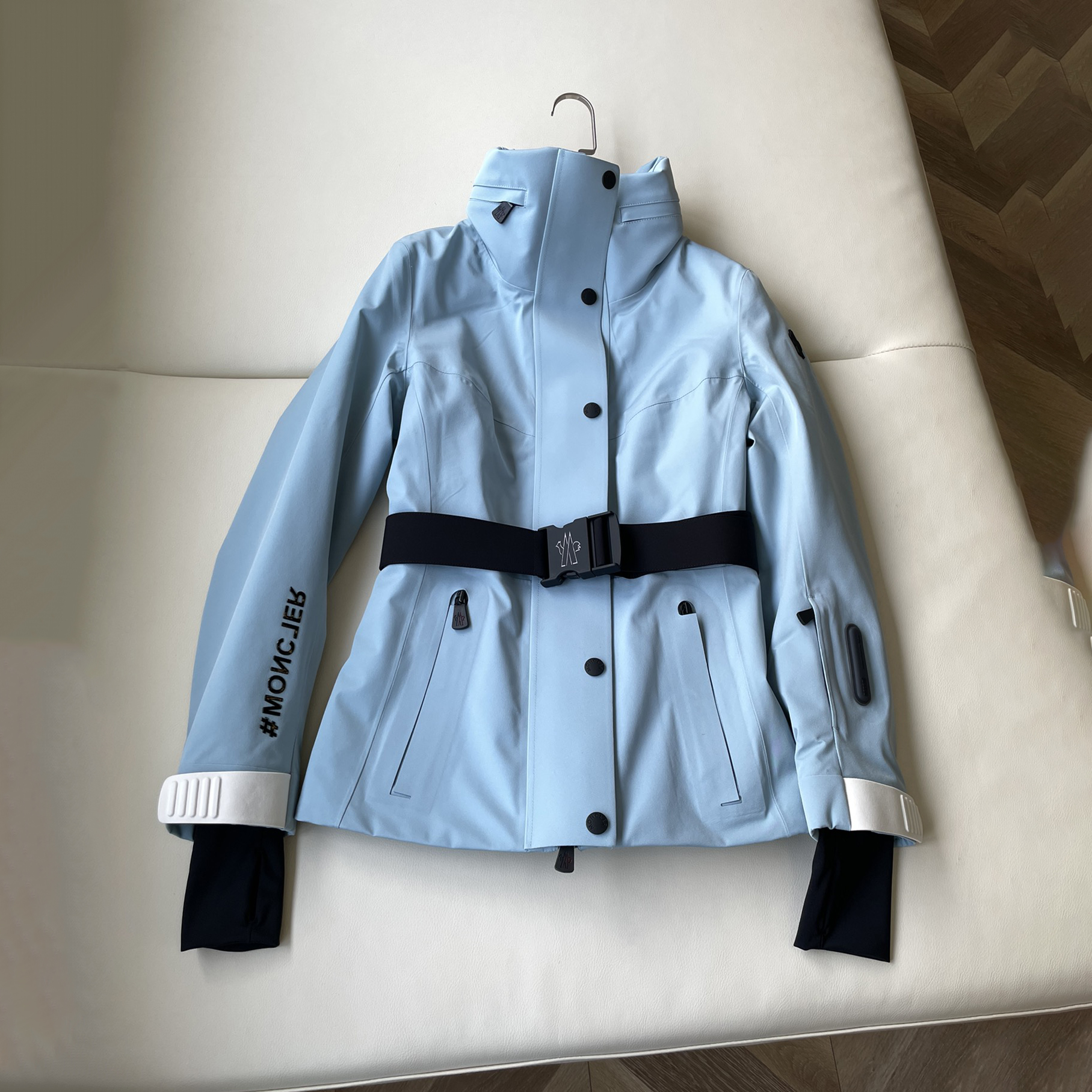 NIGO Moncler Women's Winter Fashion Casual Solid Color High Neck Single Button Long Sleeve Ski Jacket Cotton Down Jacket Outerwear Jacket #nigo78972