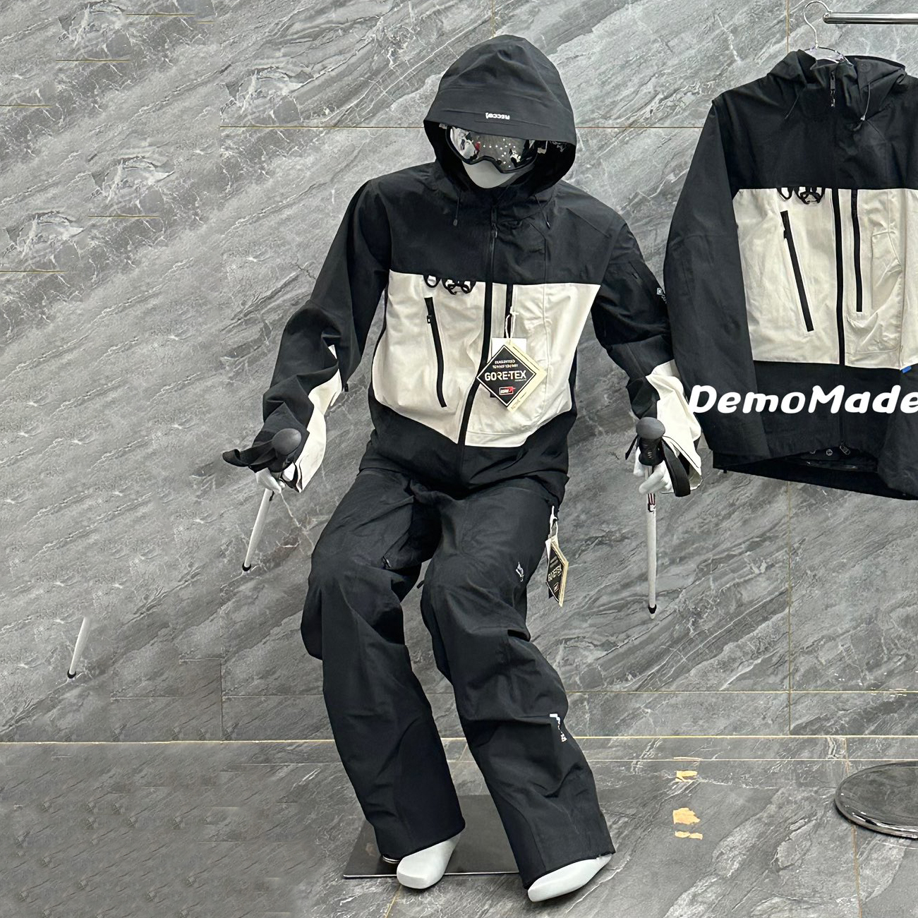 NIGO BURTON AK Men's And Women's Fashion Casual Color-Block Hooded Zipper Ski Jacket Solid Color Thermal Ski Bib Pants Pants Suit Set #nigo78979