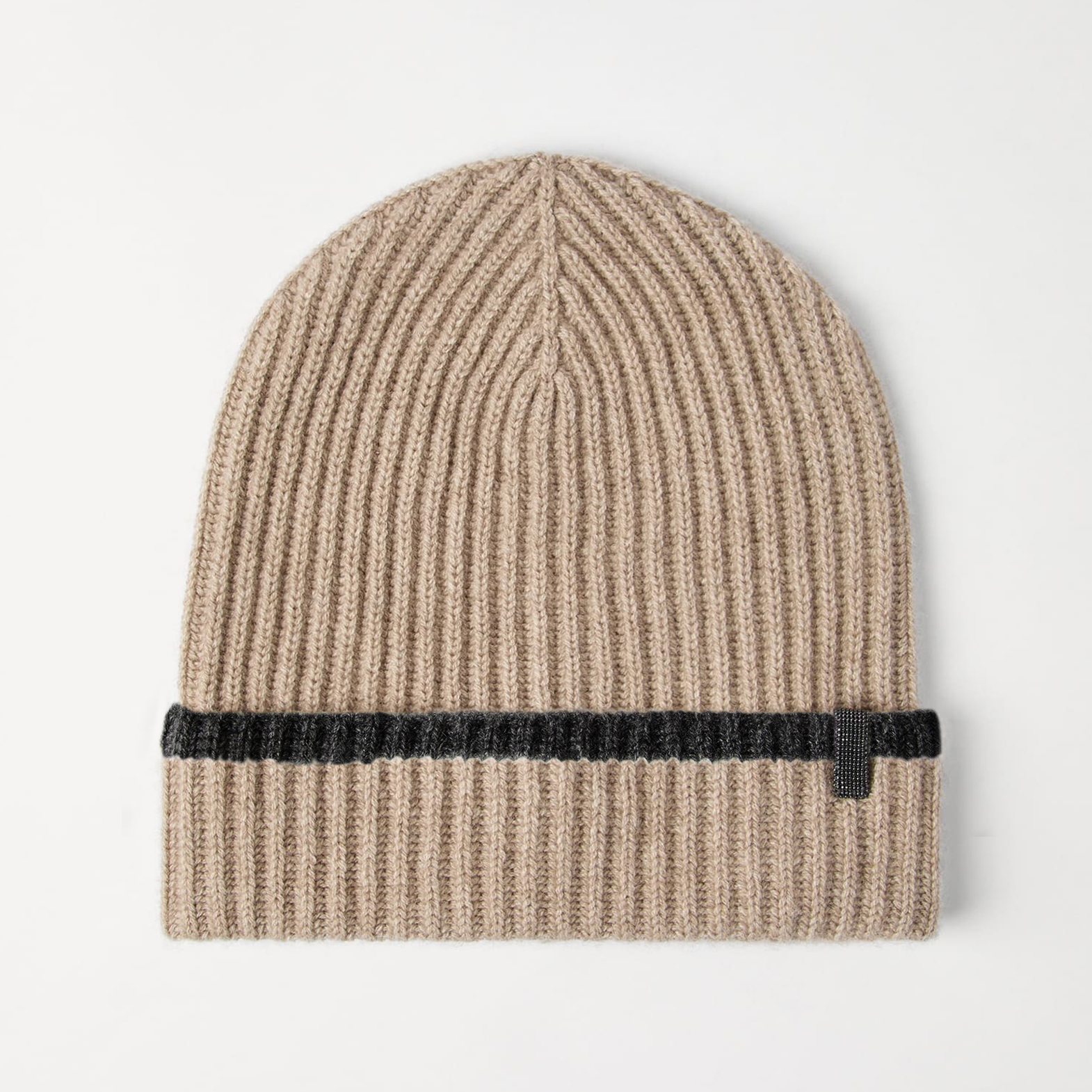 NIGO Brunello Cucinelli Women's Fall/Winter Striped Solid Color Cashmere English Rib Knit Beanie With Monili Casual Hat Cap Ngvp #nigo2524