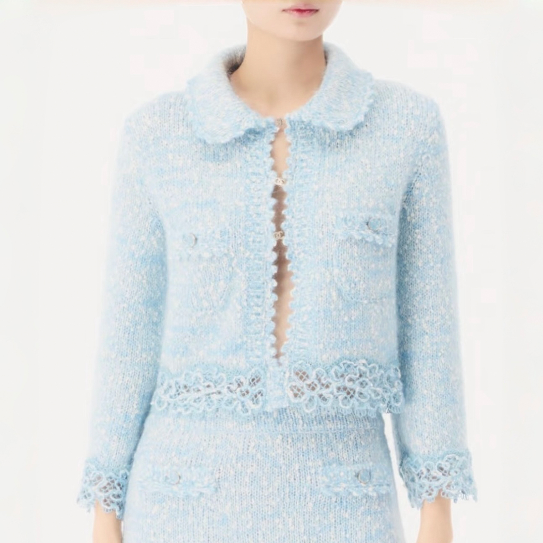 NIGO Chanel Women's Autumn/winter Luxury 3d Floral Knitted Sweater Cardigan Fashionable Elegant And Exquisite Mélange Knit Collared Cardigan Ngvp #nigo2619