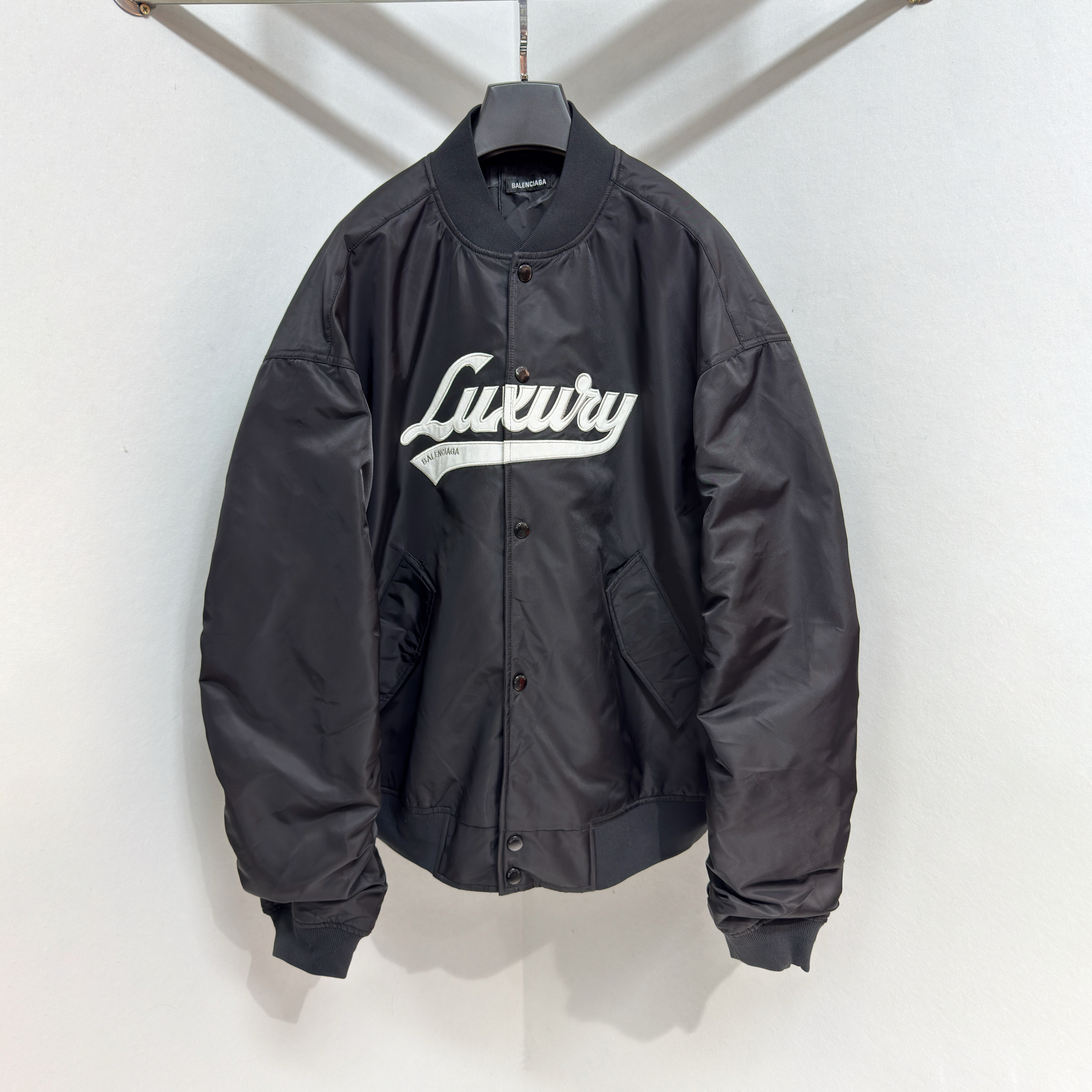 NIGO Balenciaga Men's And Women's Fall/Winter Fashion Casual Solid Color Crew Neck Zipper Logo Embroidered Pattern Oversized Flight Cotton Jacket #nigo78996