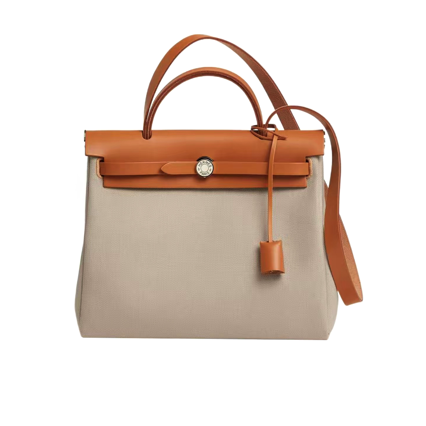 NIGO Hermes Women's Classic Fashion Solid Color Leather Saddle Buckle Lock Military Canvas Travel Tote Shoulder Bag Bags HB310180 #nigo79122