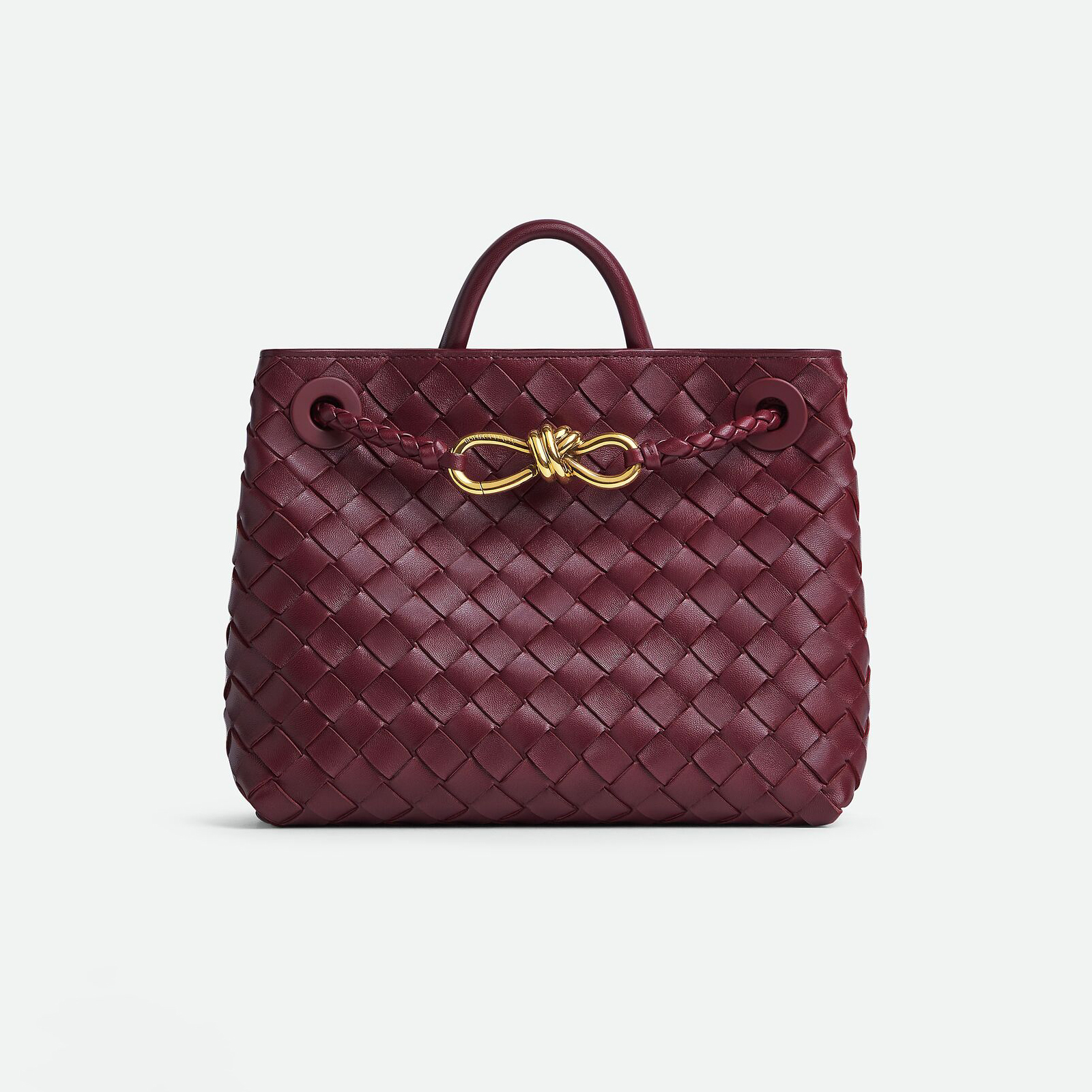 NIGO Bottega Veneta Andiamo Women's Fashion Classic Solid-Color Knitted Magnetic Snap Closure Leather Small Shoulder Bag Tote Bag Bags 766014VCPP12273 #nigo79111