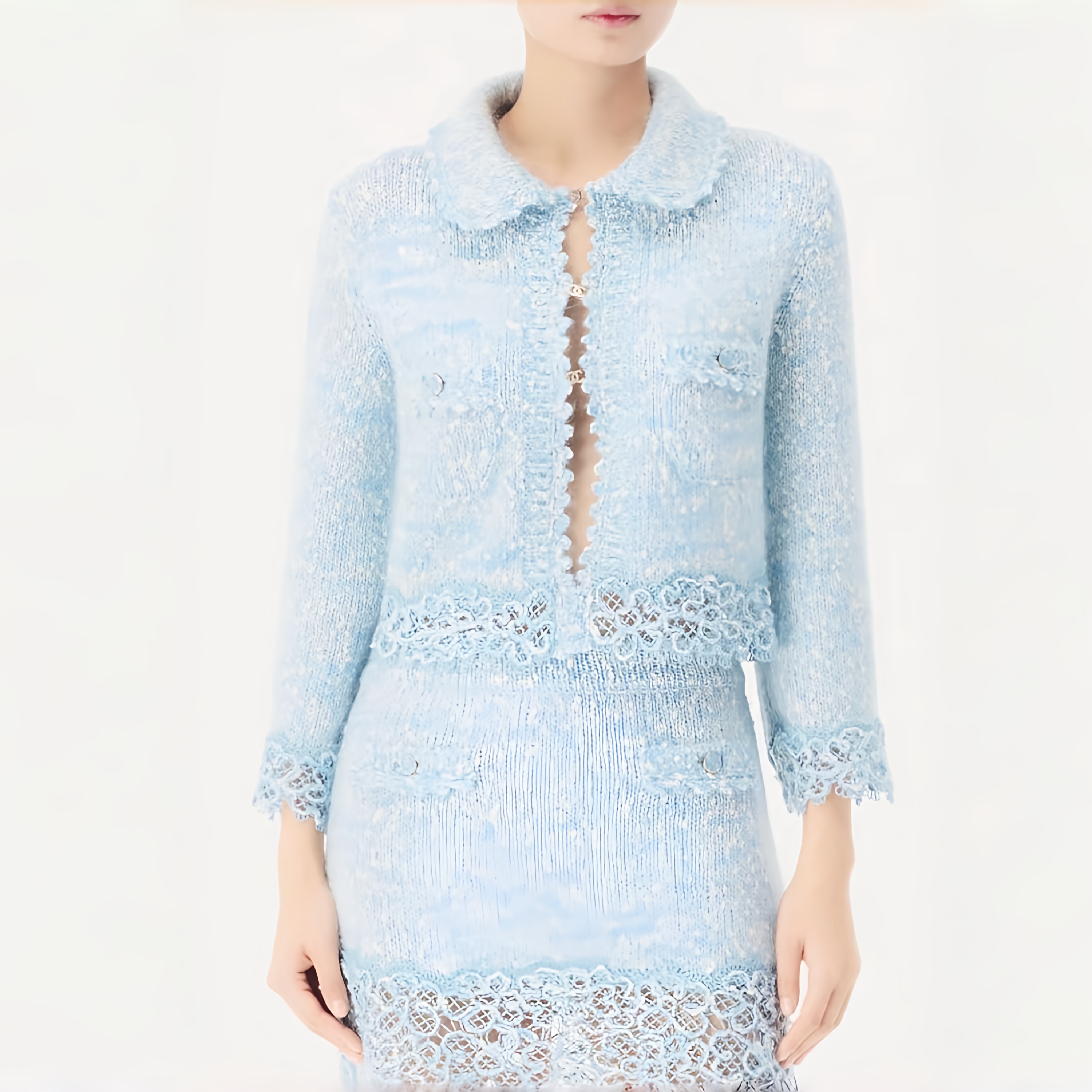 NIGO Chanel Women's Autumn/winter Luxury 3d Floral Knitted Sweater Cardigan Fashionable Elegant And Exquisite Mélange Knit Collared Cardigan Ngvp #nigo2619