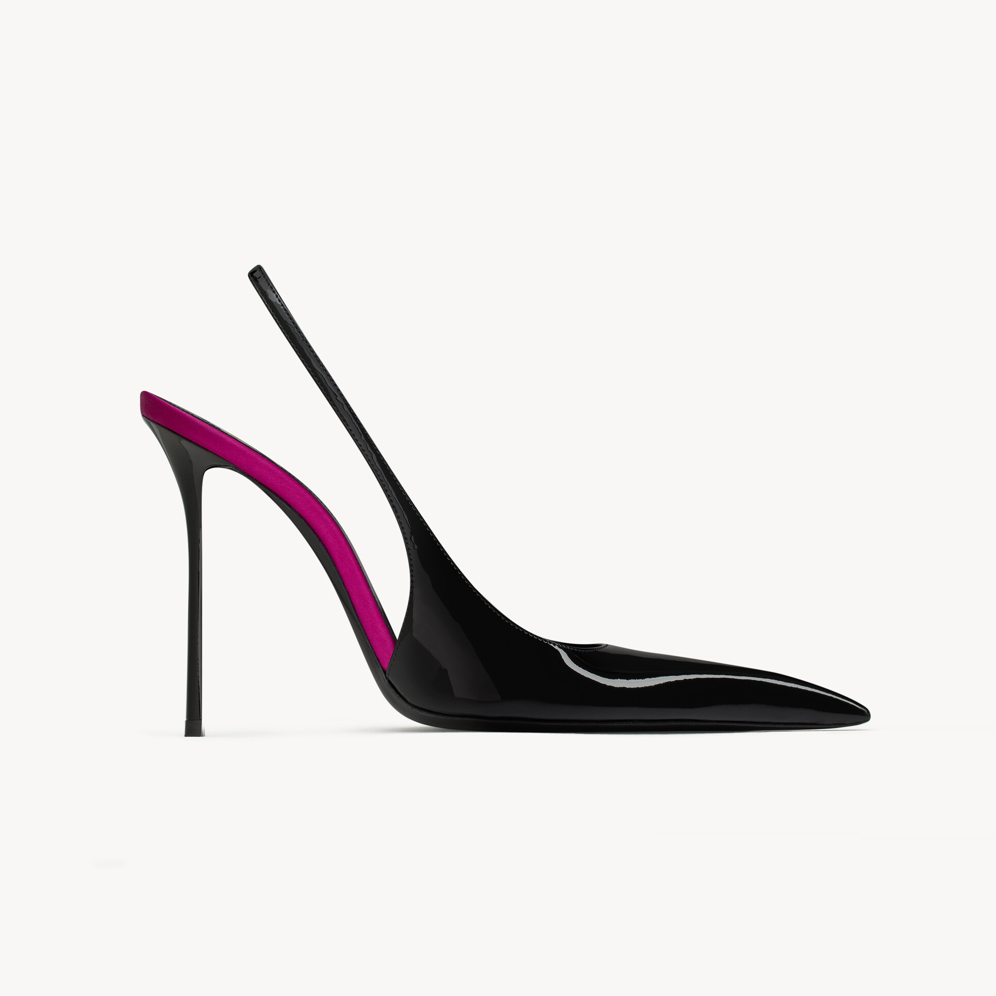 NIGO Saint Laurent AMALIA Women's Fashion Classic Pointed Toe Leather Patent Leather Open Toe Stiletto Heels Heel Height Approximately 10.5cm High Heels Shoes #nigo78994