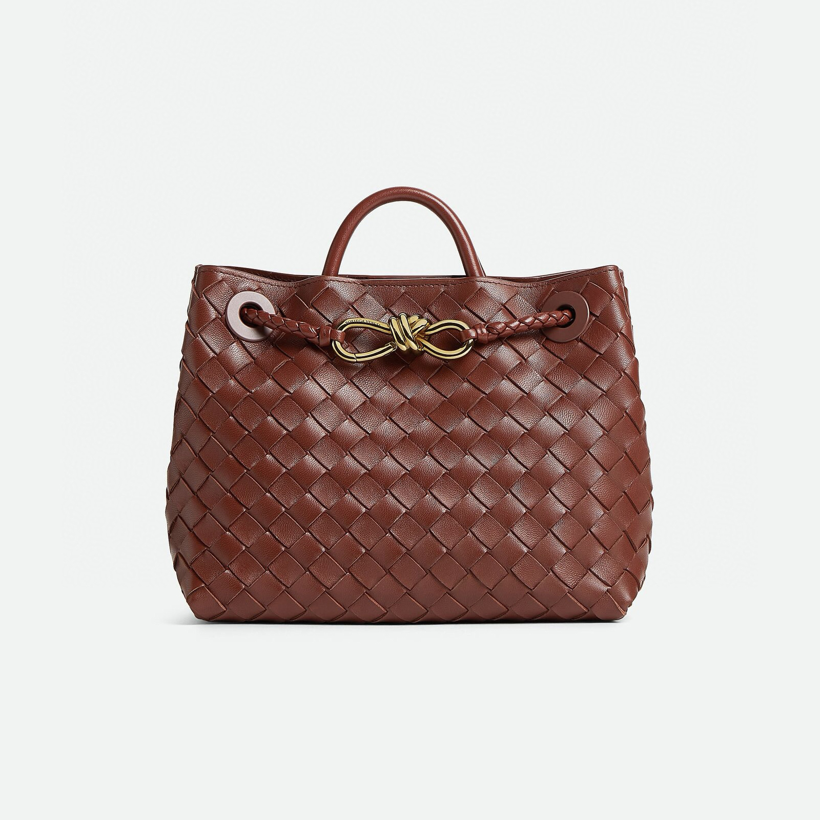 NIGO Bottega Veneta Andiamo Women's Fashion Classic Solid-Color Knitted Magnetic Snap Closure Leather Small Shoulder Bag Tote Bag Bags 766014VCPP12273 #nigo79111