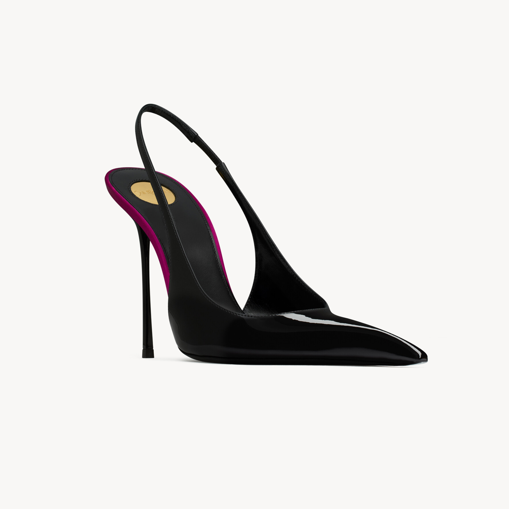 NIGO Saint Laurent AMALIA Women's Fashion Classic Pointed Toe Leather Patent Leather Open Toe Stiletto Heels Heel Height Approximately 10.5cm High Heels Shoes #nigo78994