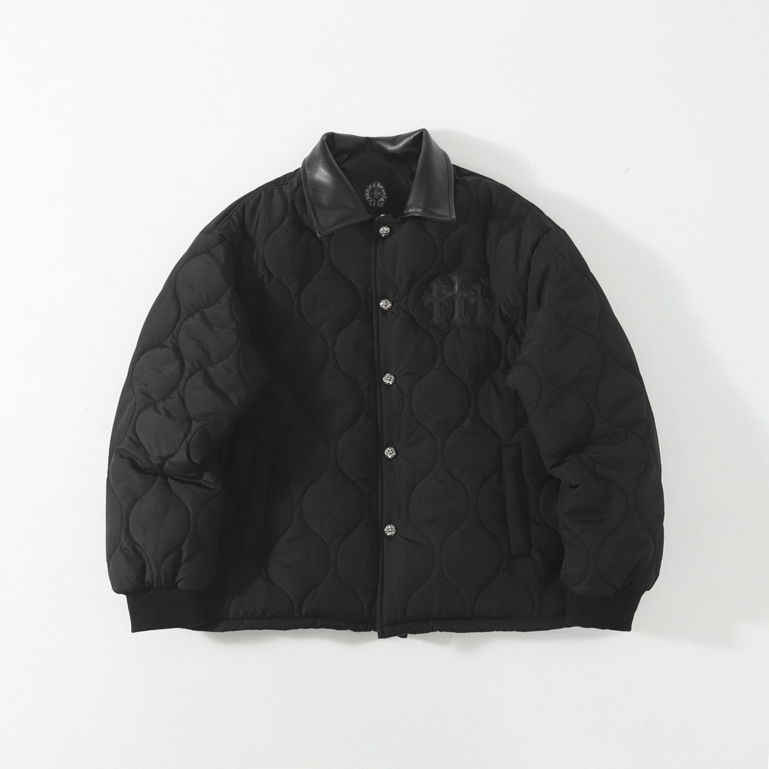 NIGO Chrome Hearts Men's & Women's Fall/Winter Fashion Casual Solid Color Lapel Single Breasted Jacket with Cross Pattern Silver Buttons Jacket #nigo79113