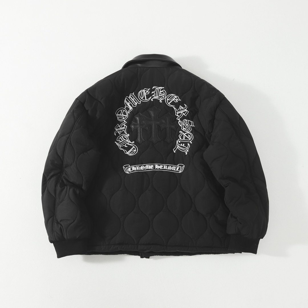 NIGO Chrome Hearts Men's & Women's Fall/Winter Fashion Casual Solid Color Lapel Single Breasted Jacket with Cross Pattern Silver Buttons Jacket #nigo79113