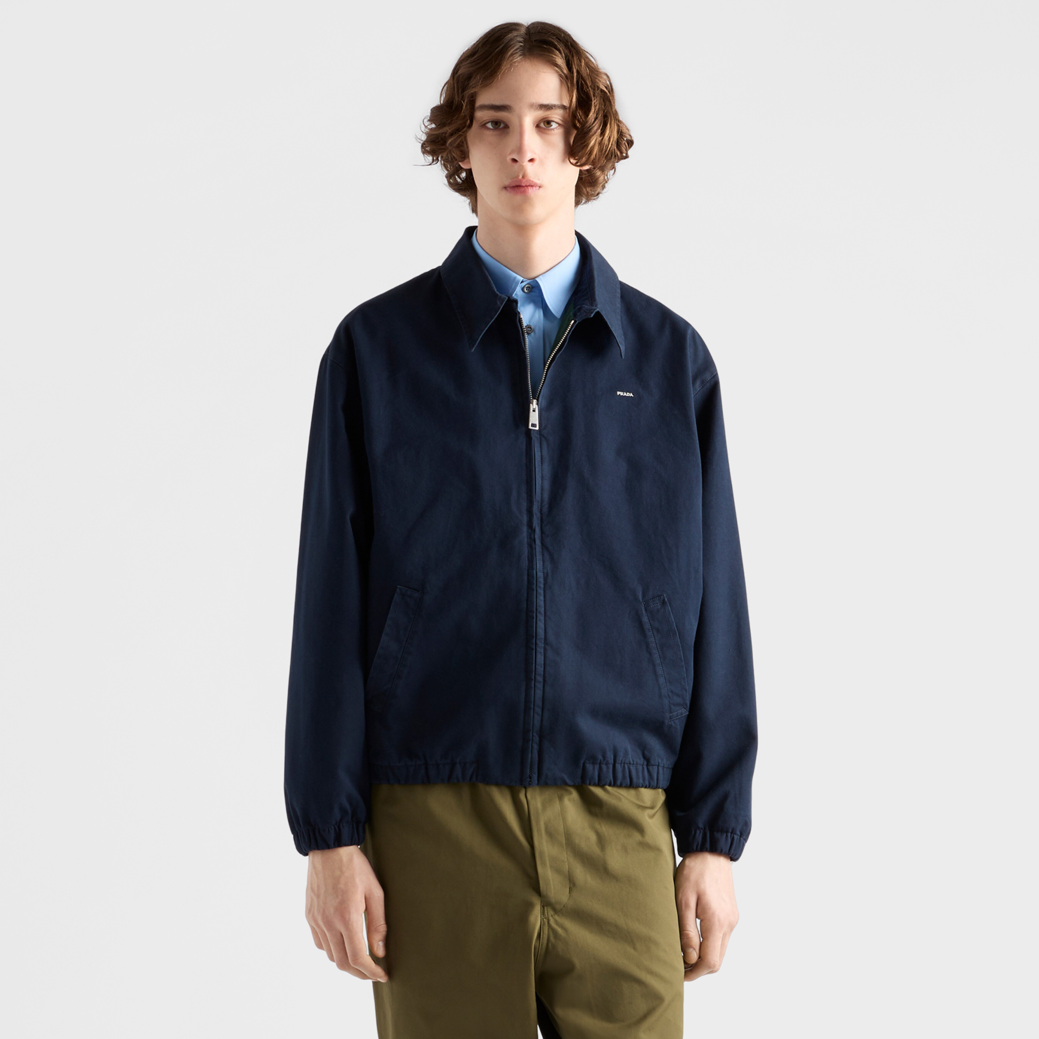 NIGO Prada Men's Spring/Fall Casual Fashion Solid-Color Collared Zipper Gentleman Style Cotton Jacket #nigo79135