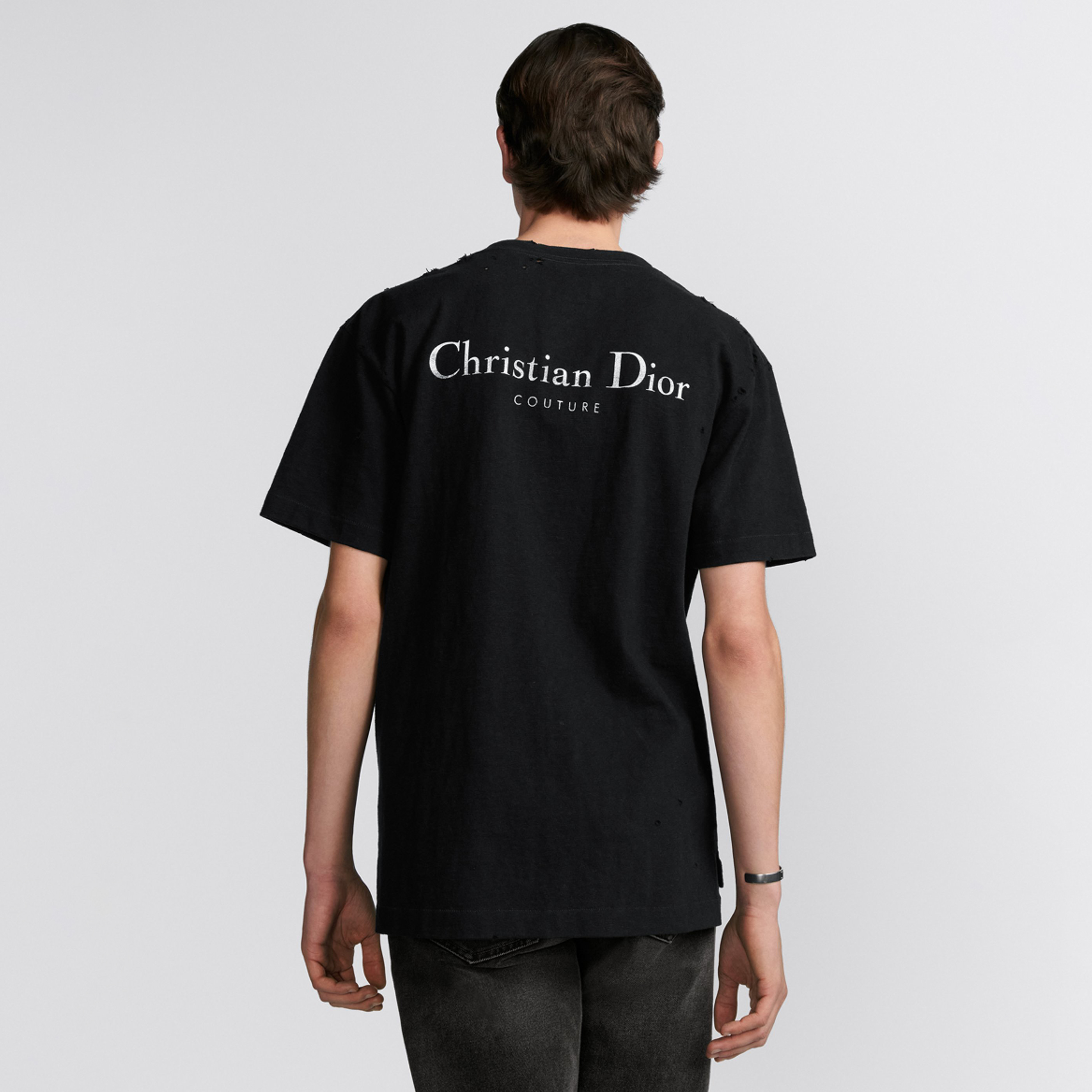 NIGO Dior Men's & Women's Summer Fashion Casual Solid Color Crew Neck Christian Dior Couture Print Relaxed Fit Plain-weave Knit Fabric With Distressed Finish Short Sleeve T-Shirt #nigo79127