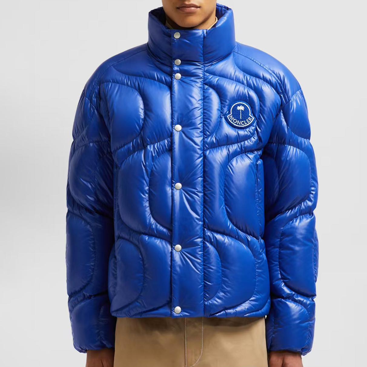 NIGO Moncler x Palm Angel  Men's And Women's Winter Fashion Casual Solid Color Zipper Single Button Windproof White Goose Down Jacket Cotton Coat Jacket #nigo79142