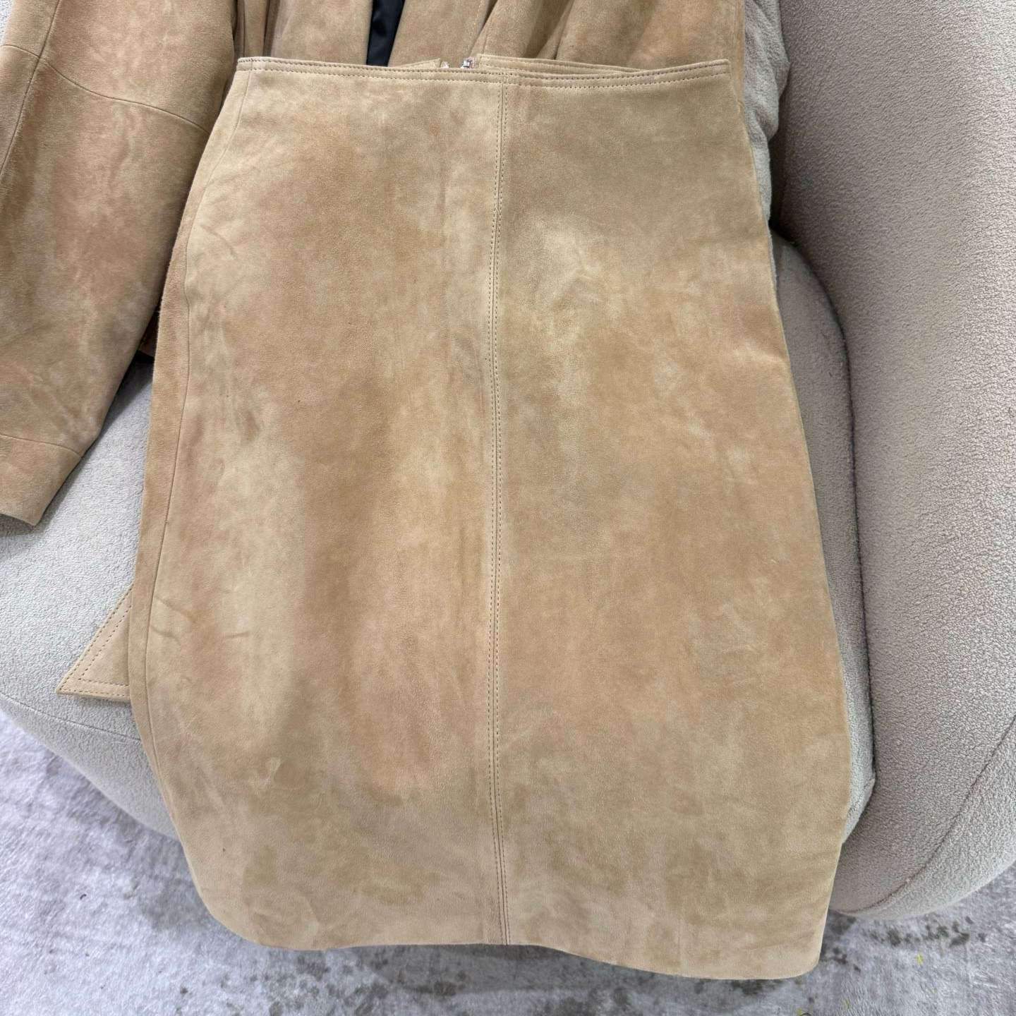 NIGO The Row Women's Fall/Winter Goat Suede Buckle-Free Waistcoat With Belt Solid-Color Casual Long Skirt Suit Set Ngvp #nigo2531