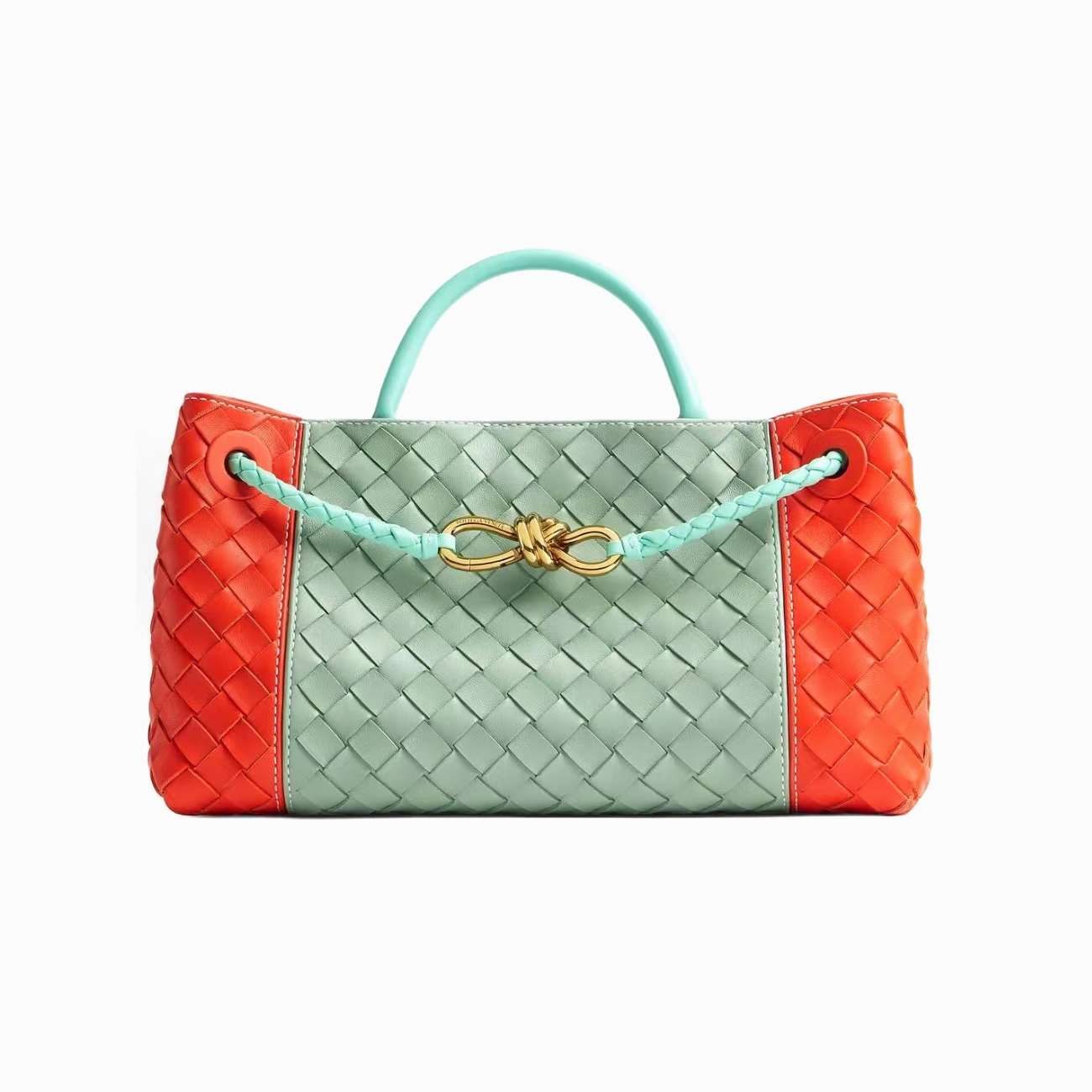 NIGO Bottega Veneta Women's Fashion Classic Color-Block Leather Handwoven Tote Bag Bags #nigo79177