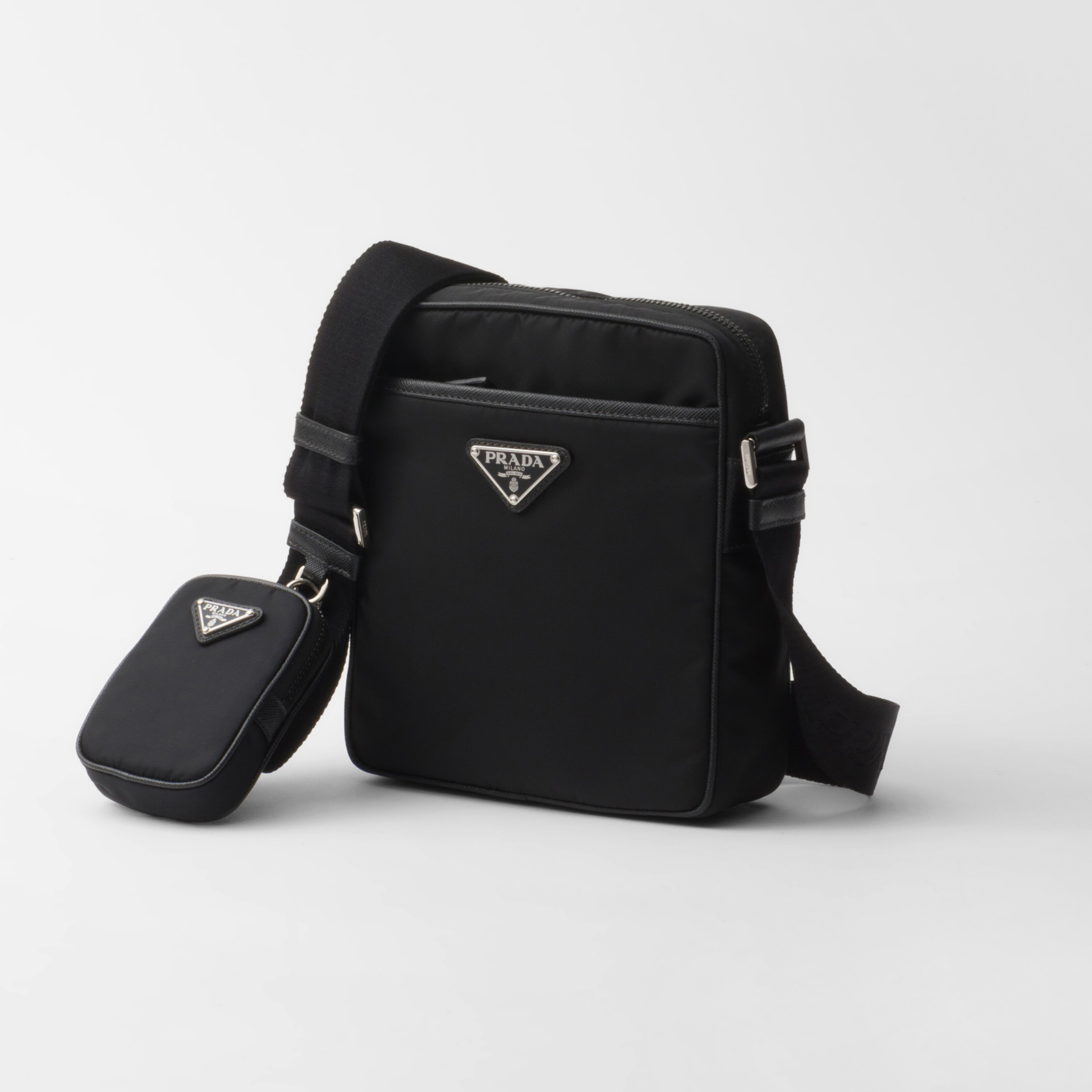 NIGO Prada Re-Nylon And Saffiano Men's And Women's Solid Color Fashion Casual Logo Triangle Emblem Minimalist Stylish Nylon Crossbody Bag Shoulder Bag Bags #nigo79176
