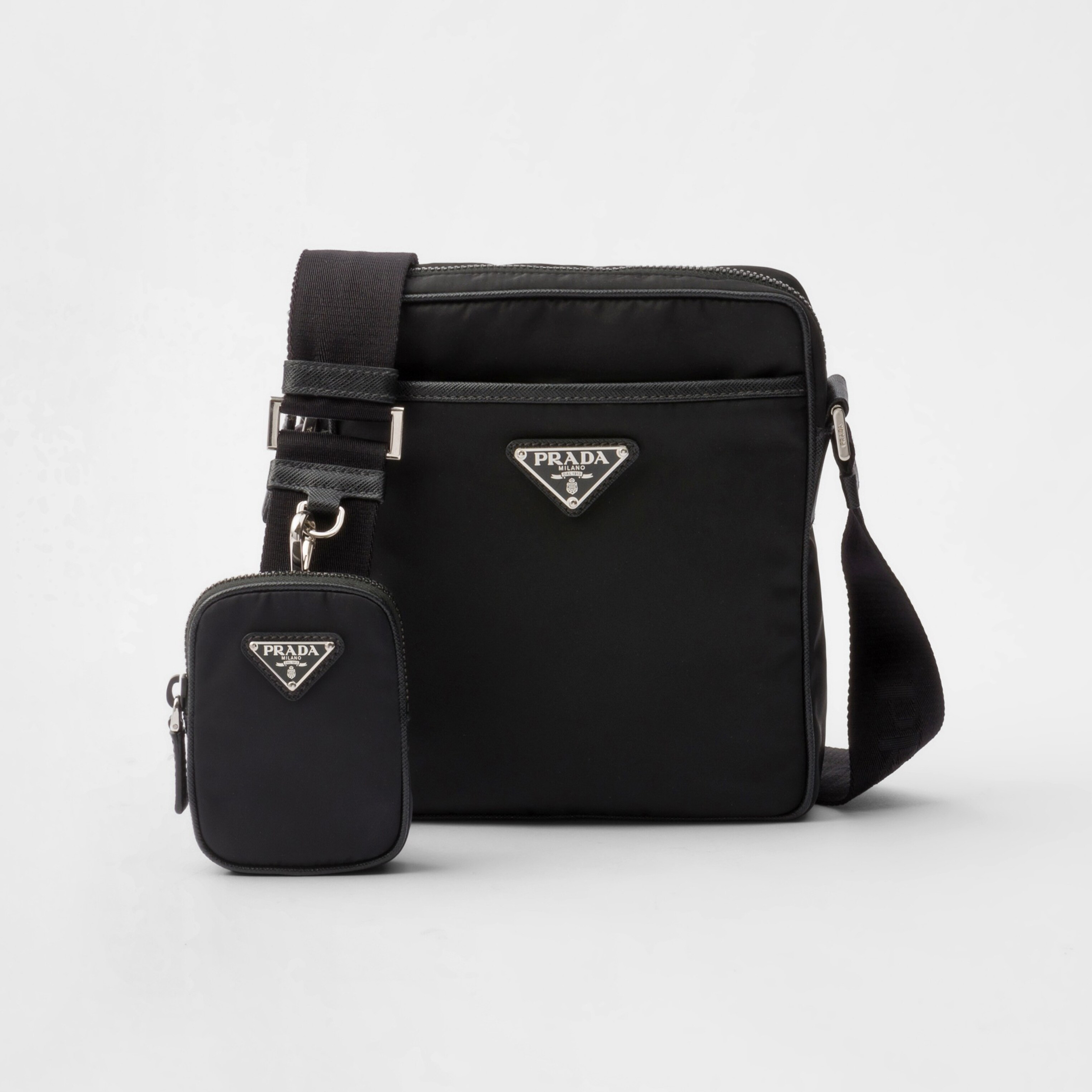 NIGO Prada Re-Nylon And Saffiano Men's And Women's Solid Color Fashion Casual Logo Triangle Emblem Minimalist Stylish Nylon Crossbody Bag Shoulder Bag Bags #nigo79176