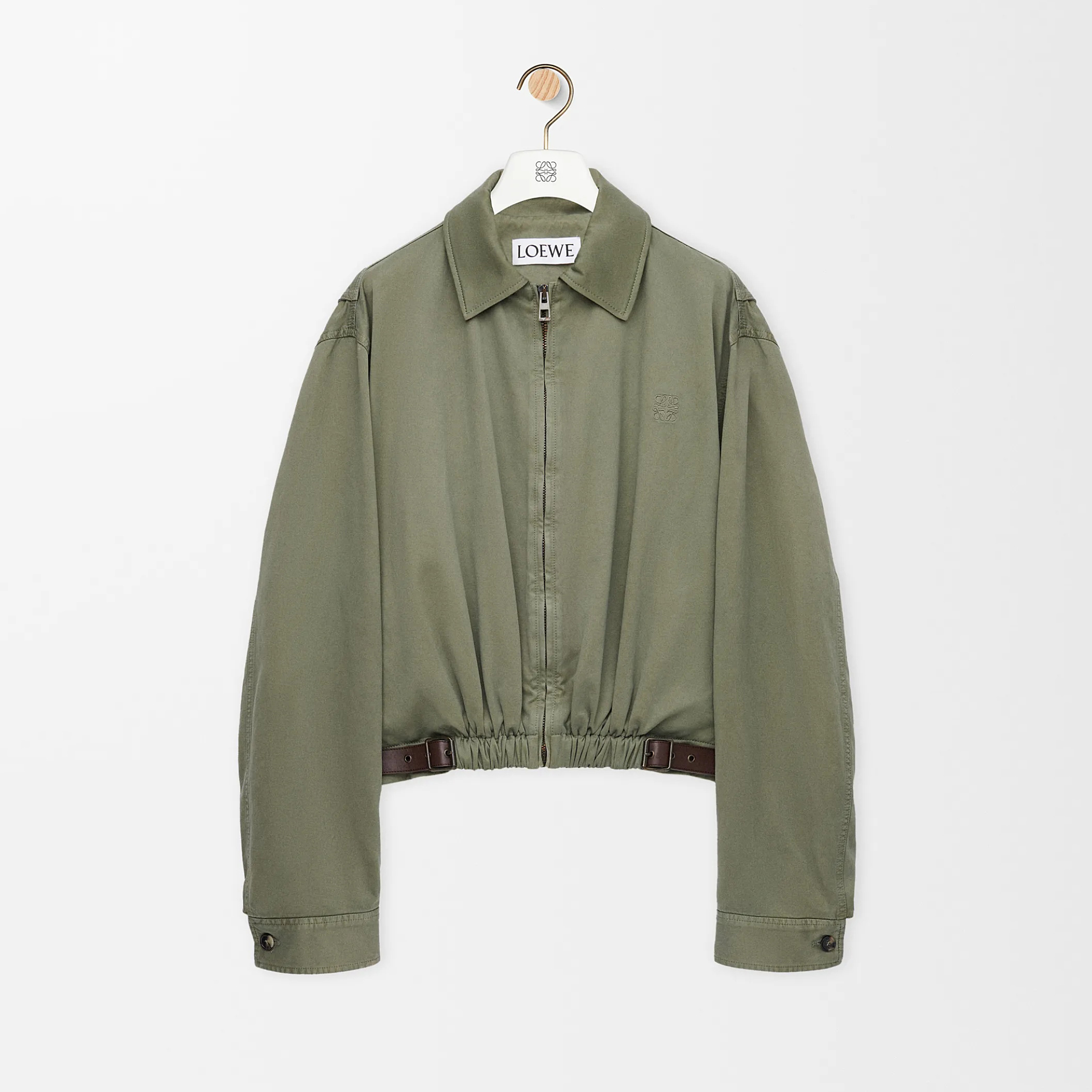 NIGO Loewe Men's And Women's Spring/fall Fashion Casual Solid-color Lapel Zipper Cotton Satin Fabric Waist Tapered Jacket  Elastic Waist Straight Leg Pants Suit Set #nigo79174