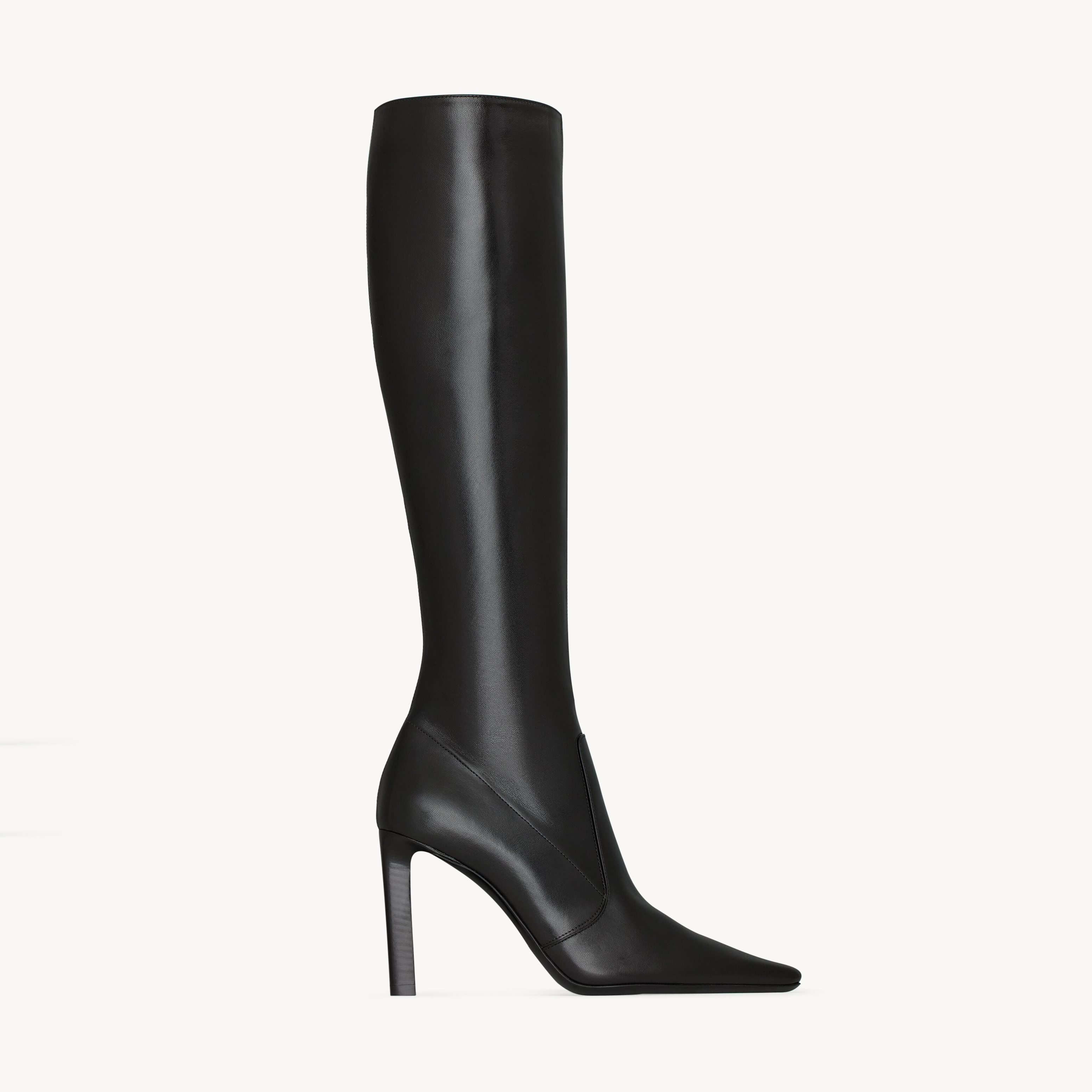 NIGO Saint Laurent FRANCOISE Women's Classic Pointed Toe Side Zip Leather High Heel Boots 10cm Heel High Heel Shoes #nigo79181