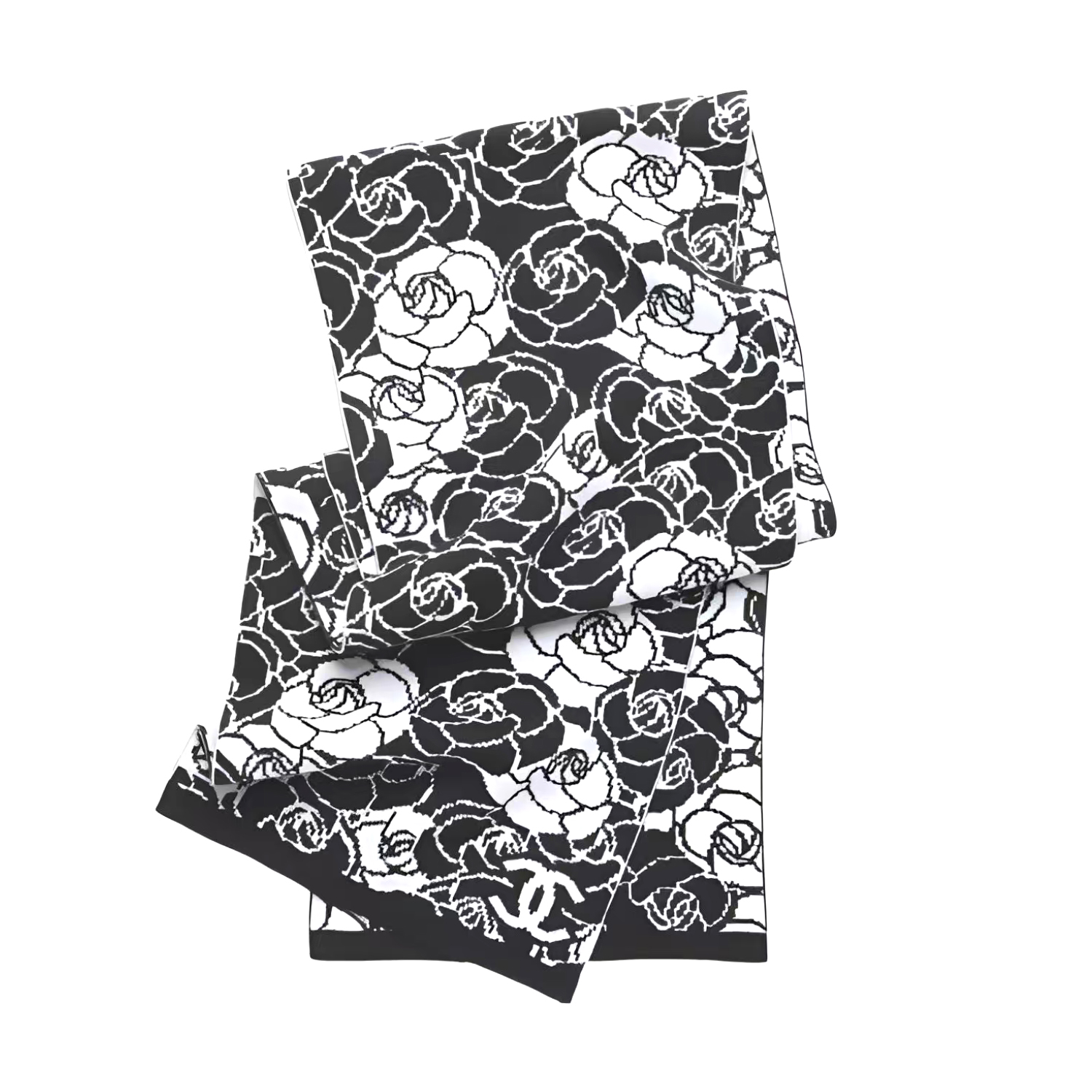 NIGO Chanel Men's And Women's Autumn/Winter Fashion Classic Color Block Cashmere Camellia Scarf  Accessories #nigo79184