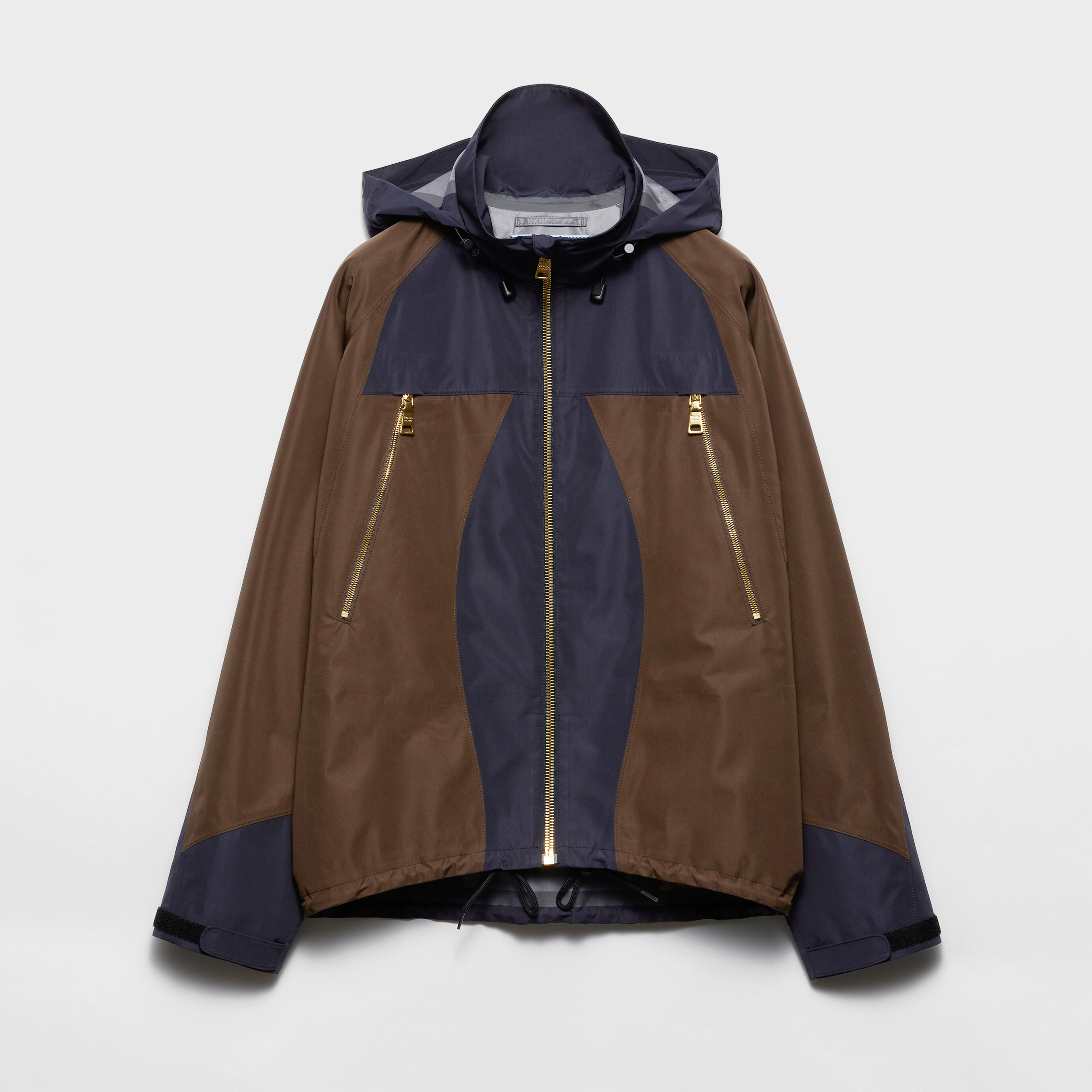 NIGO Prada Men's And Women's Spring/Fall Fashion Casual Hooded Zipper Color Block Nylon Hooded Jacket #nigo79183