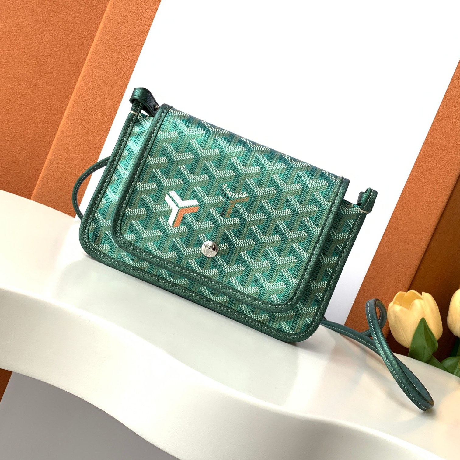 NIGO GOYARD PLUMET Women's Fashion Classic Color Block Y Strap Vintage Print Removable Shoulder Strap Canvas  Leather Mix Shoulder Bag Clutch Crossbody Bag Bags PLUMETPMLTY09CL09P #nigo79189