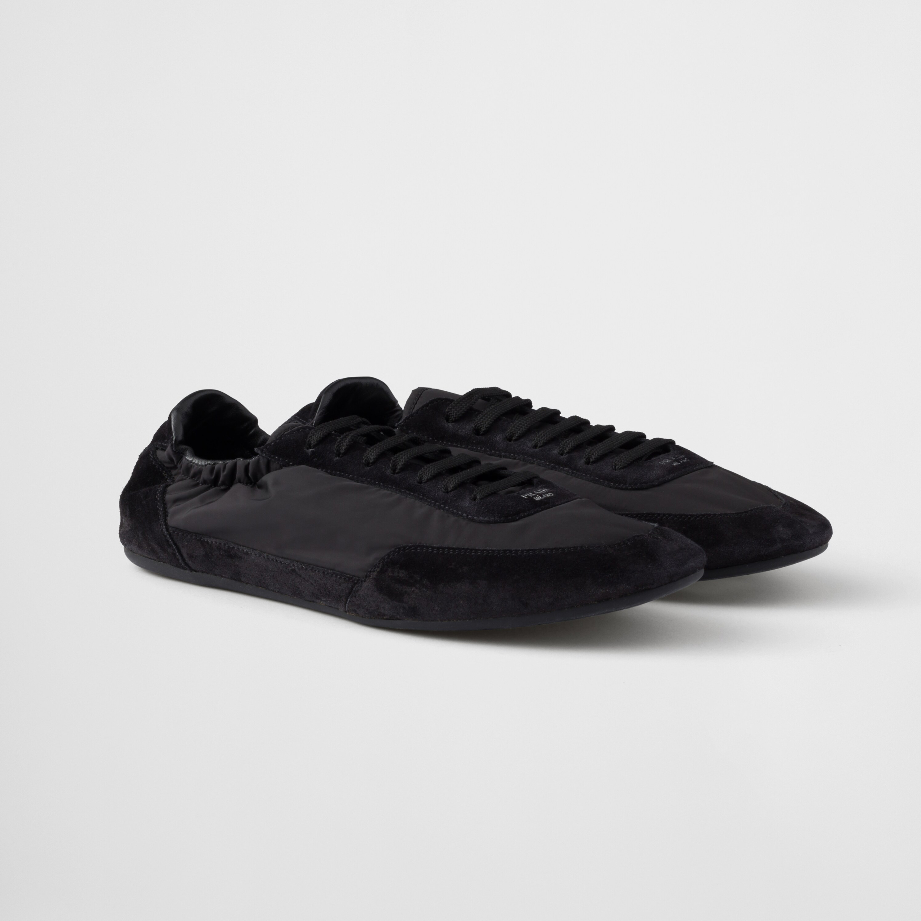 NIGO Prada Men's And Women's Spring/fall Fashion Classic Round Toe Lace Up Solid Color Leather Low Top Flat Sneakers Shoes #nigo79215