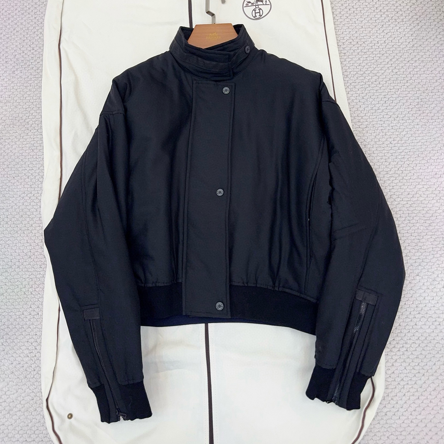 NIGO Hermes Women's Fall/Winter High-Street Cotton Jacket Minimalist Zipper High-Neck Solid-Color Long-Sleeve Casual Jacket Ngvp #nigo2545