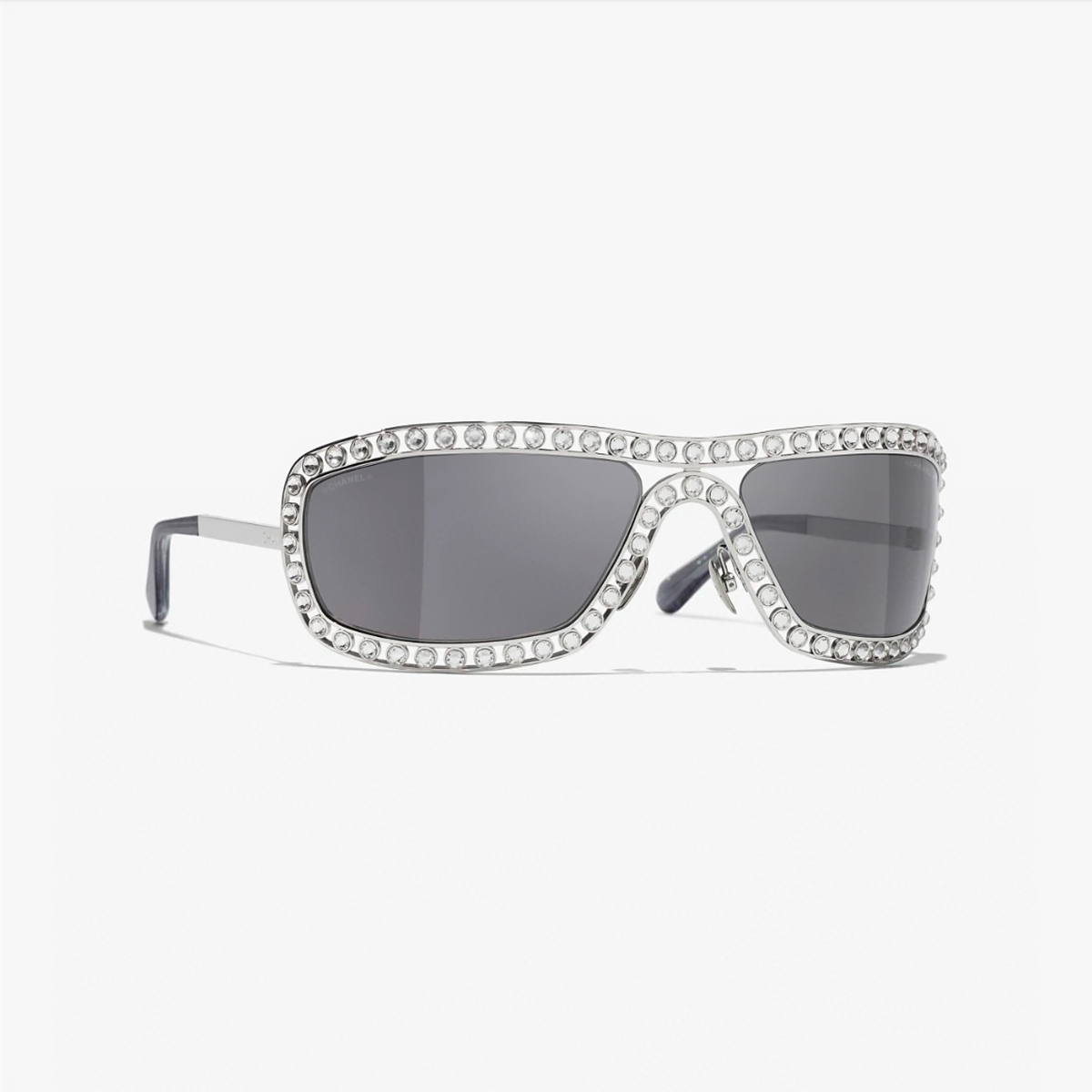 NIGO Chanel Men's and Women's Gemstone-Embellished Rectangular Sunglasses Full-Frame Sunglasses with Solid Color Frames Casual and Fashionable Eyewear Accessories #nigo81744