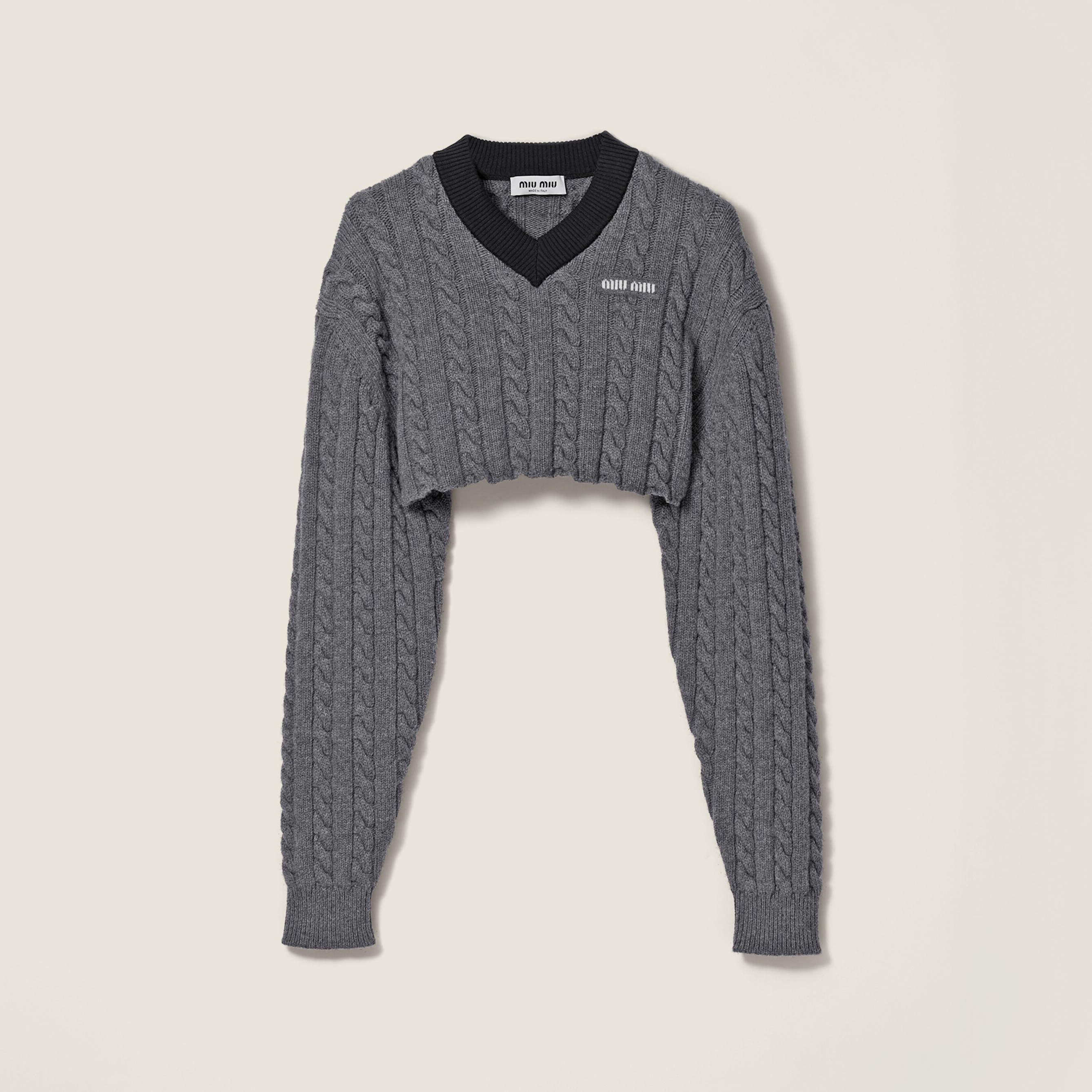 NIGO MiuMiu Women's Fall/Winter Fashion Classic V Neck Short Sleeve Long Sleeve Color Block Wool Sweater #nigo79225