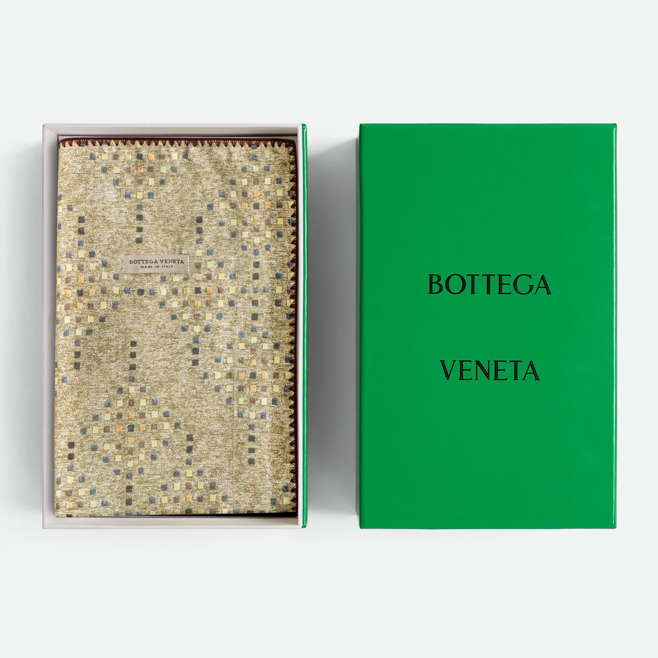 NIGO Bottega Veneta Fashionable Casual Minimalist Tencel Cotton Weave Textured Print Patchwork Four Piece Bedding Set With Sheets Duvet Cover And Pillowcases Home Furnishings  Household items #nigo79226