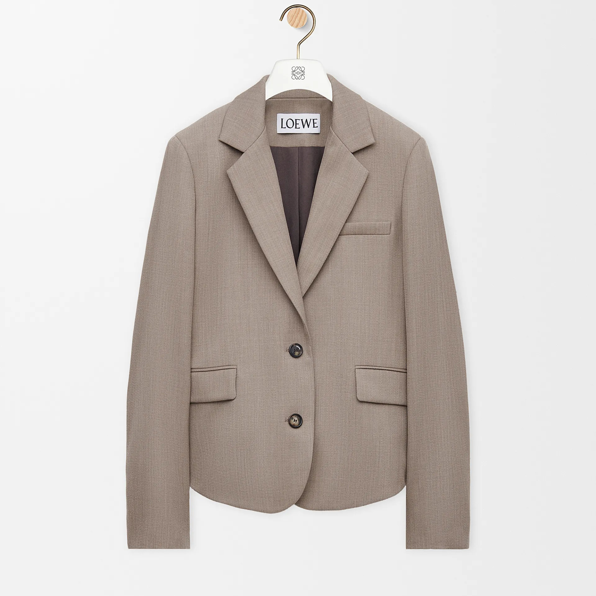 NIGO Loewe Women's Spring/fall Classic Solid Color V Neck Single Button Long Sleeve Blazer Paired With Solid Color Elastic Waist Straight Leg Suit Pants Suit Set #nigo79228