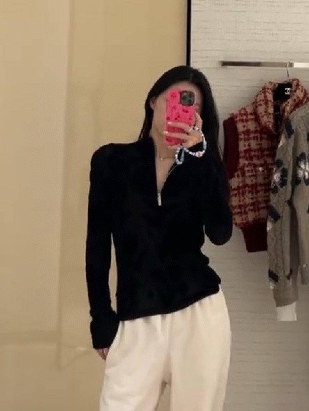 NIGO Chanel Women's Spring/Fall Floral Embroidered High-Neck Base Layer Solid-Color Silk-Cashmere Blend Long-Sleeve Sweater Ngvp #nigo2561