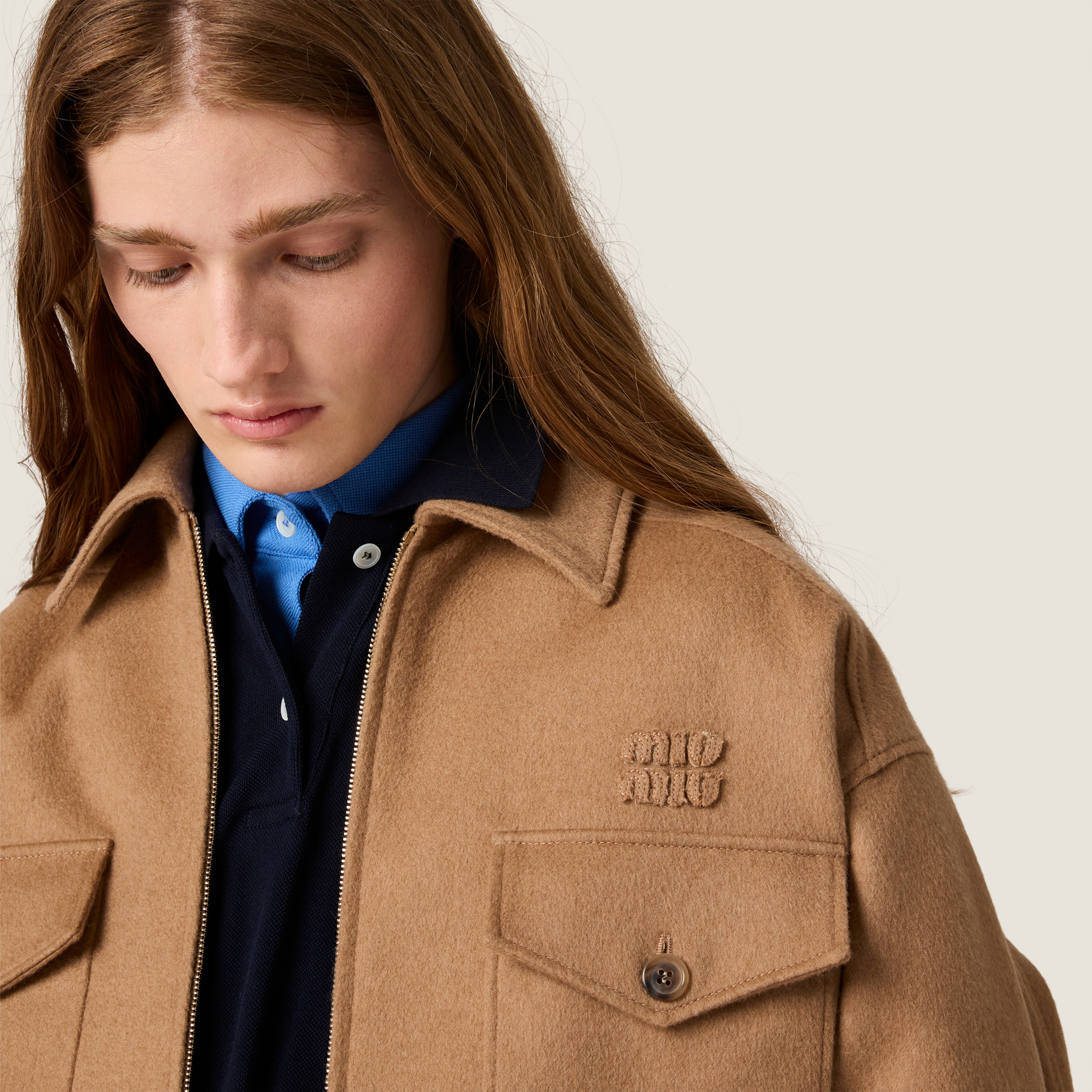 NIGO MiuMiu Women's Spring/Fall Fashion Classic Lapel Zipper Logo Short Jacket #nigo79246