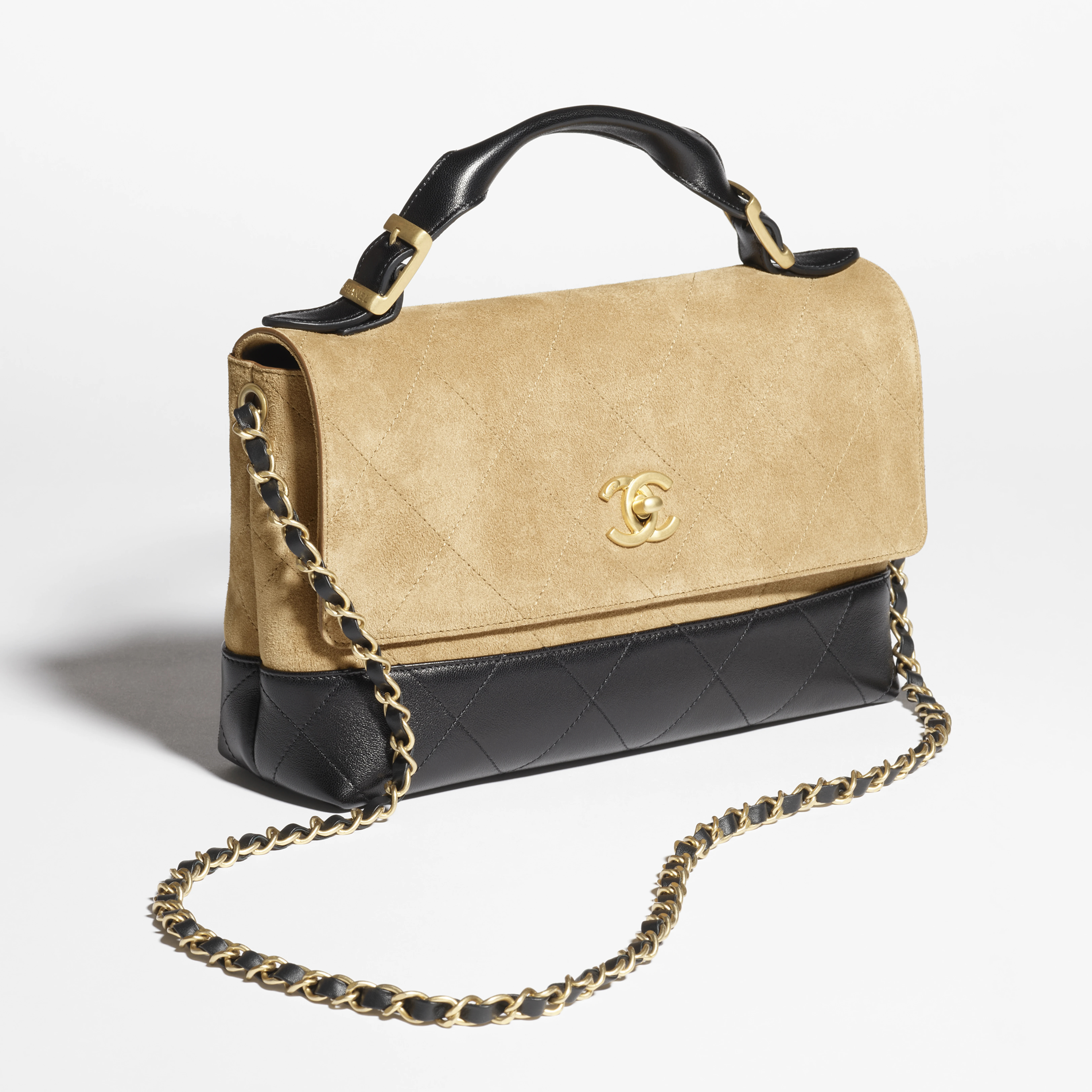 NIGO Chanel Women's Fashion Classic Suede Color Block Chain Handbag Tote Crossbody Bag Bags AS5637-B20827-U1536 #nigo79236