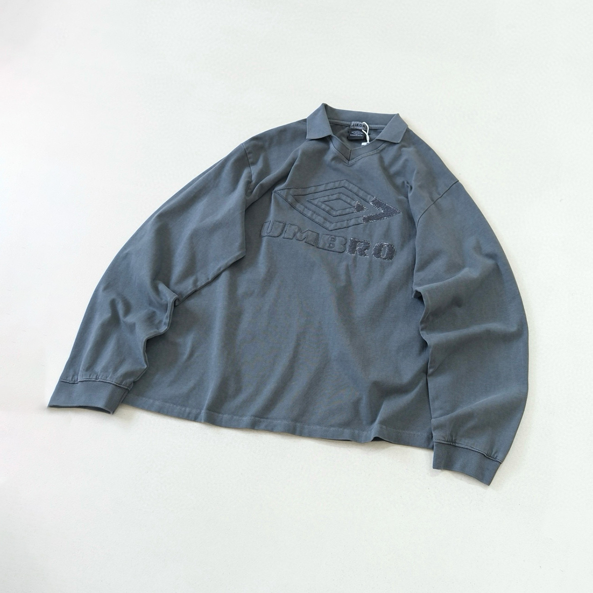 NIGO JieDa x Umbro Men's Spring/Summer Logo Embroidered Distressed Collar Long-Sleeve Polo Shirt Retro Casual Elastic Knit Sports Trouser Solid-Color Pants Ngvp #nigo2576