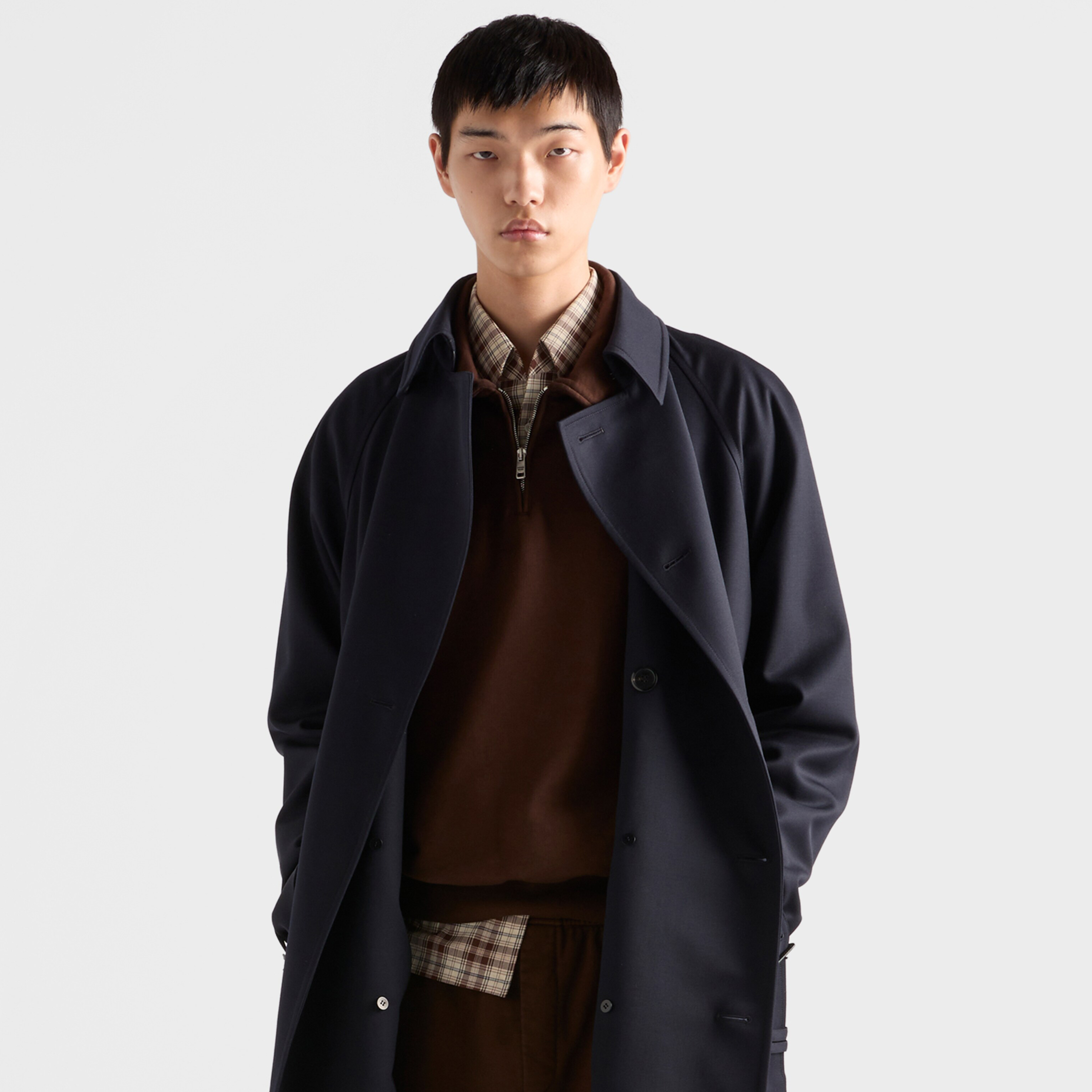 NIGO Prada Men's And Women's Spring/fall Fashion Casual Solid Color Collared Half Zip Logo Polo Shirt Pullover Long Sleeve Sweatshirt #nigo79262