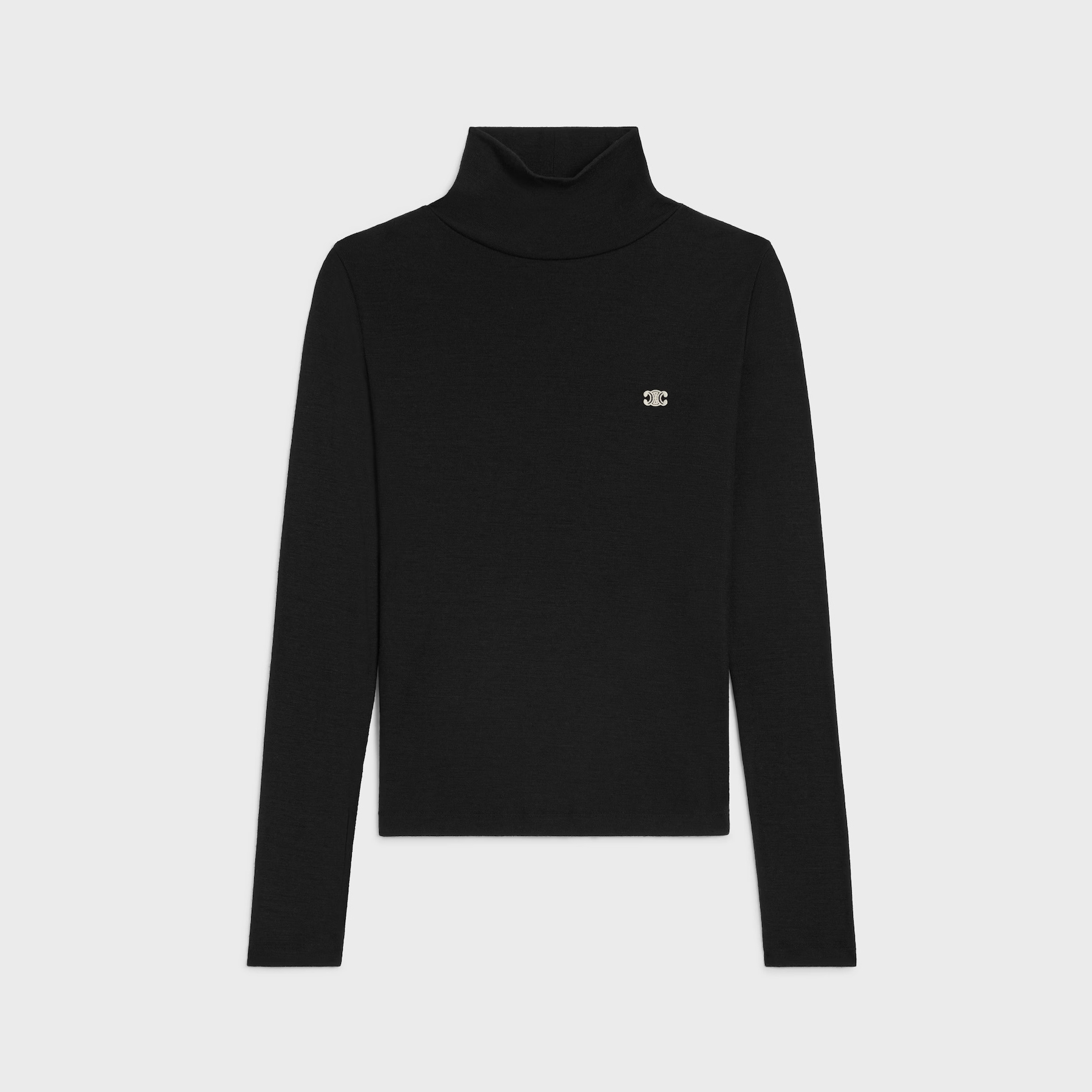 NIGO Celine Women's Fall/Winter Fashion Casual High Neck Long Sleeve Logo Mini Label Solid Color Wool Base Layer Sweater #nigo79263