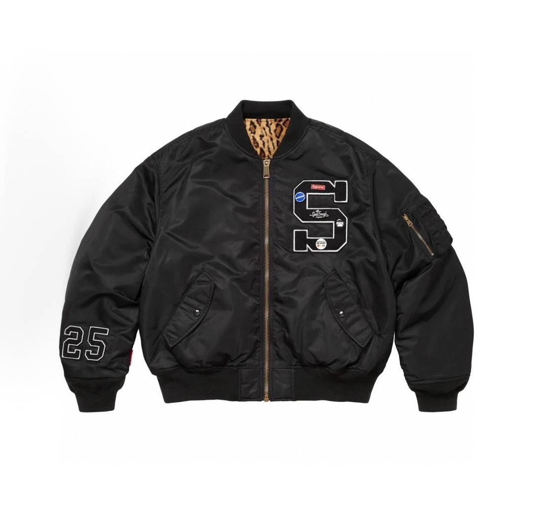 NIGO Supreme Supreme X Hiroshi Fujiwara Goodenough Collaboration Men's Autumn/winter Ss25 Patch Logo Design Zip-up Long-sleeved Jacket Includes Eight Diy Customisation Badges Ngvp #nigo2627
