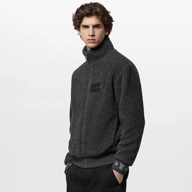 NIGO Louis Vuitton Men's Winter Fashion Casual High Neck Zipper Solid Color Fleece Jacket #nigo79325