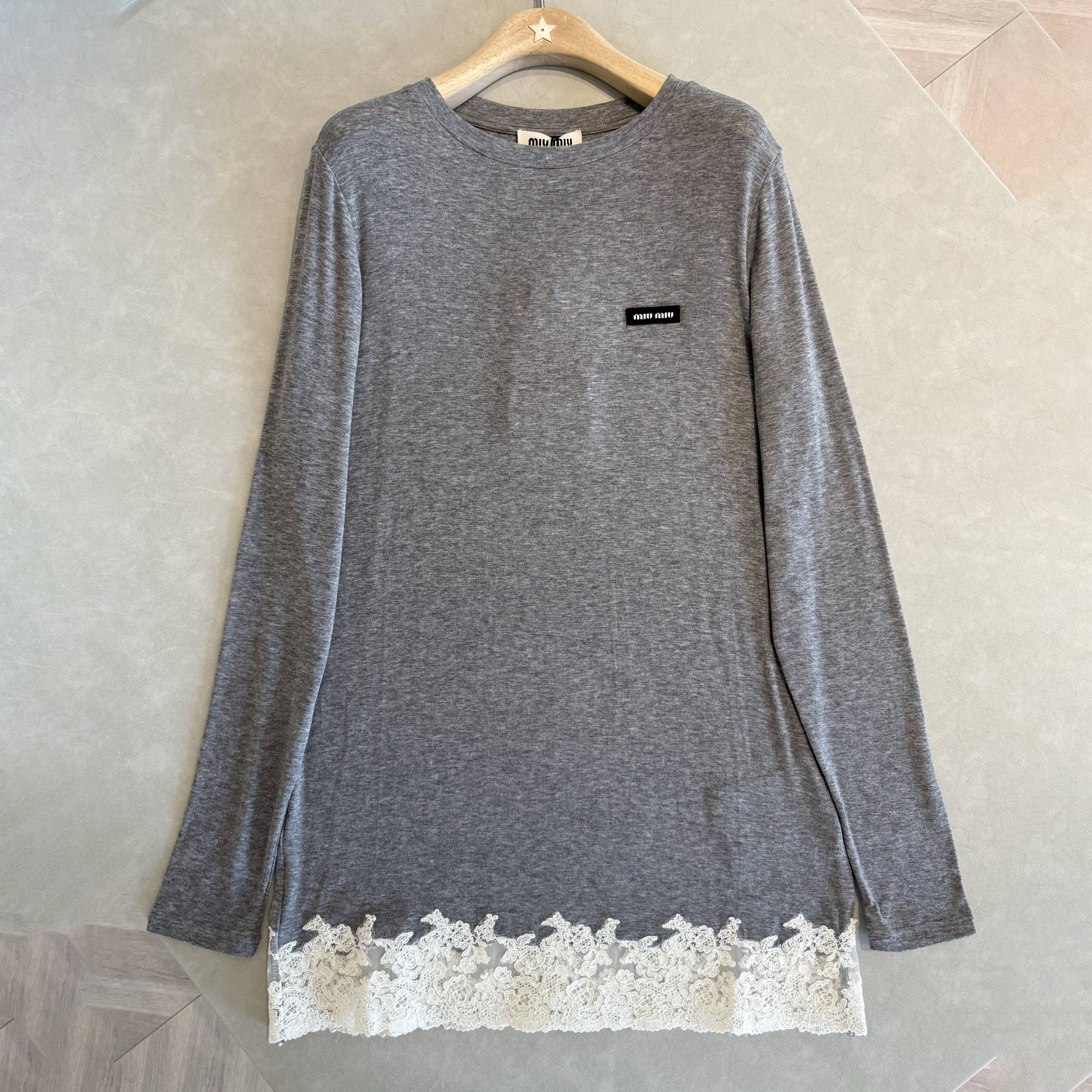 NIGO MiuMiu Women's Spring/Fall Fashion Casual Crew Neck Long Sleeve Lace Dress #nigo79312