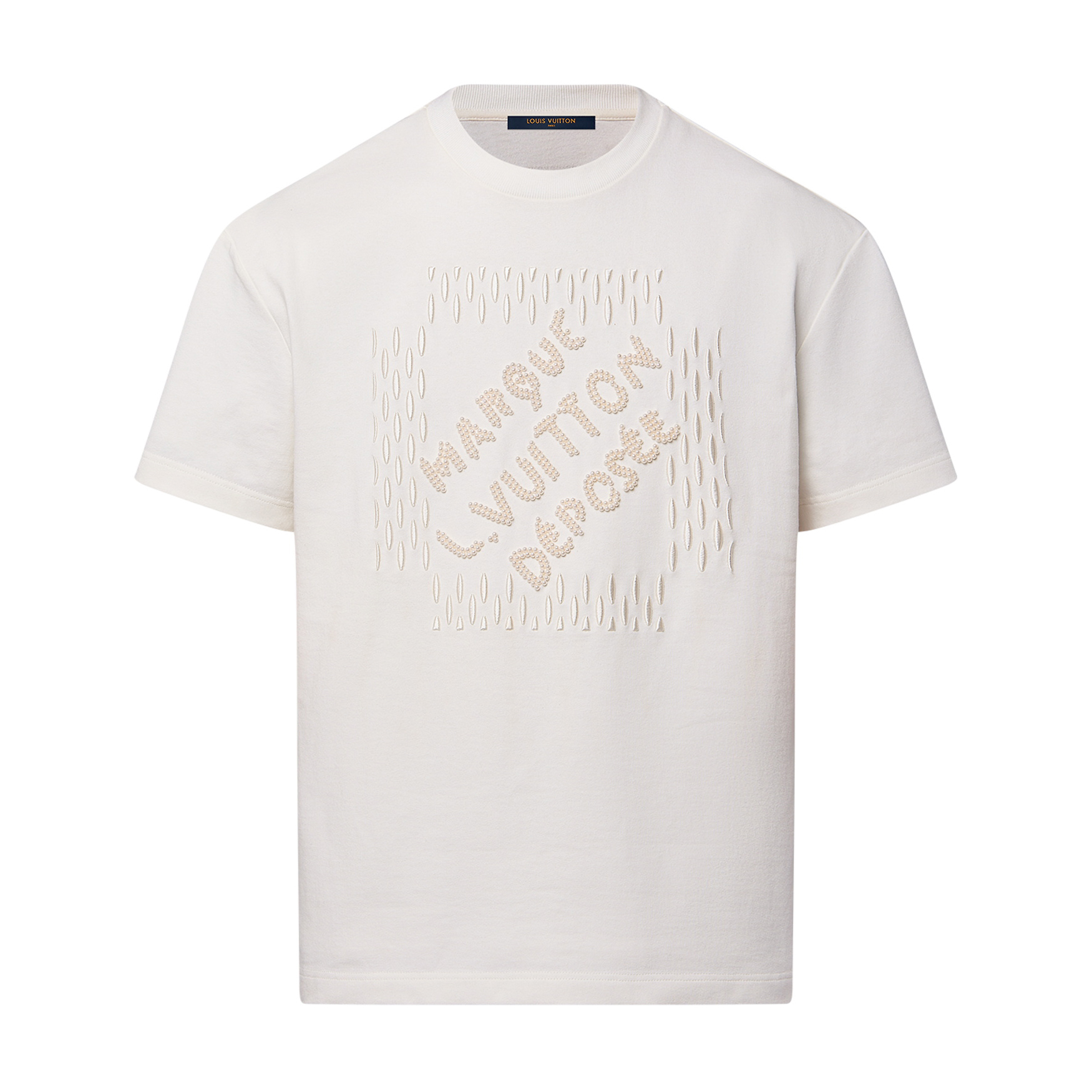 NIGO Louis Vuitton Men's Summer Solid Color Letter Beaded Embroidery Casual Round Neck Short Sleeve T-Shirt #nigo72342