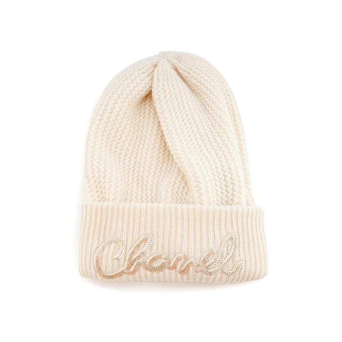 NIGO Chanel  Men's And Women's Fall/winter Fashion Casual Solid Color Knit Logo Thick Beanie Hat  Accessories #nigo79339