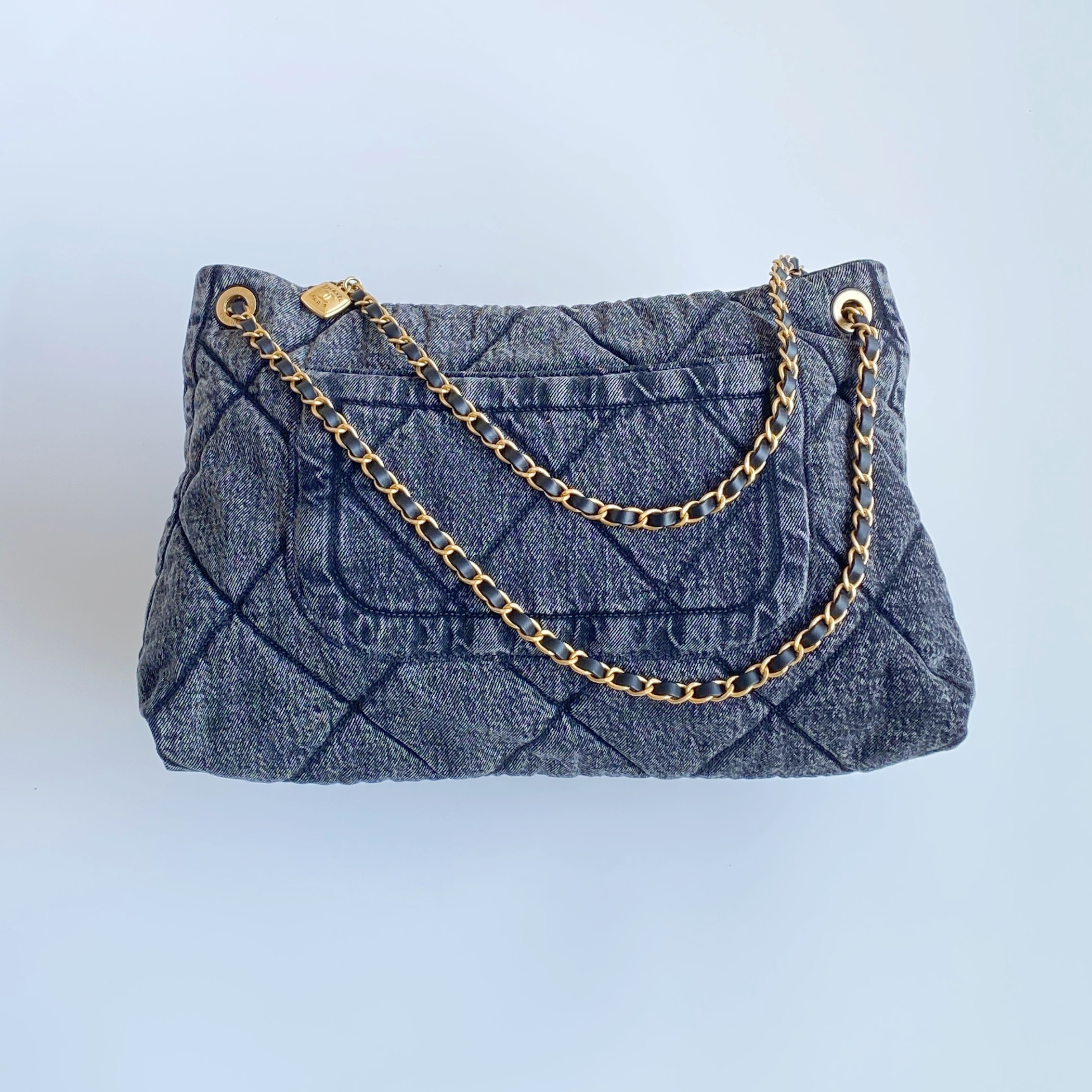 NIGO Chanel Women's Fashion Classic Solid Color Logo Denim Quilted Tote Shoulder Chain Bag Bags #nigo79349