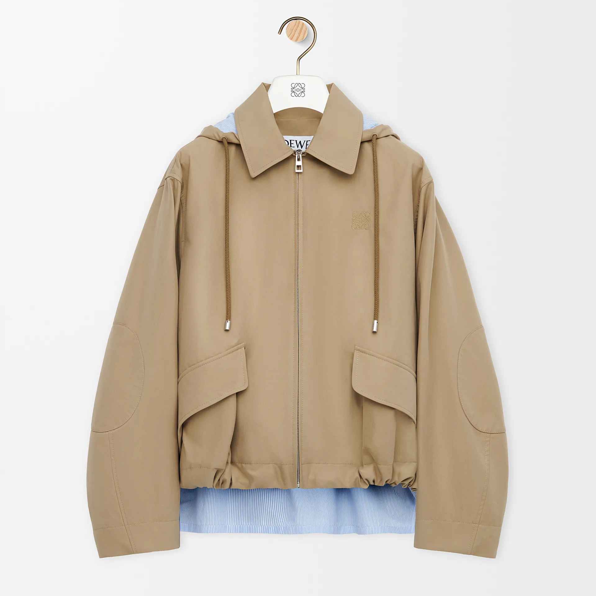 NIGO Loewe Women's Spring/Fall Fashion Classic Solid Color Lapel Zipper Logo Embroidered Waist Tapered Jacket #nigo79355