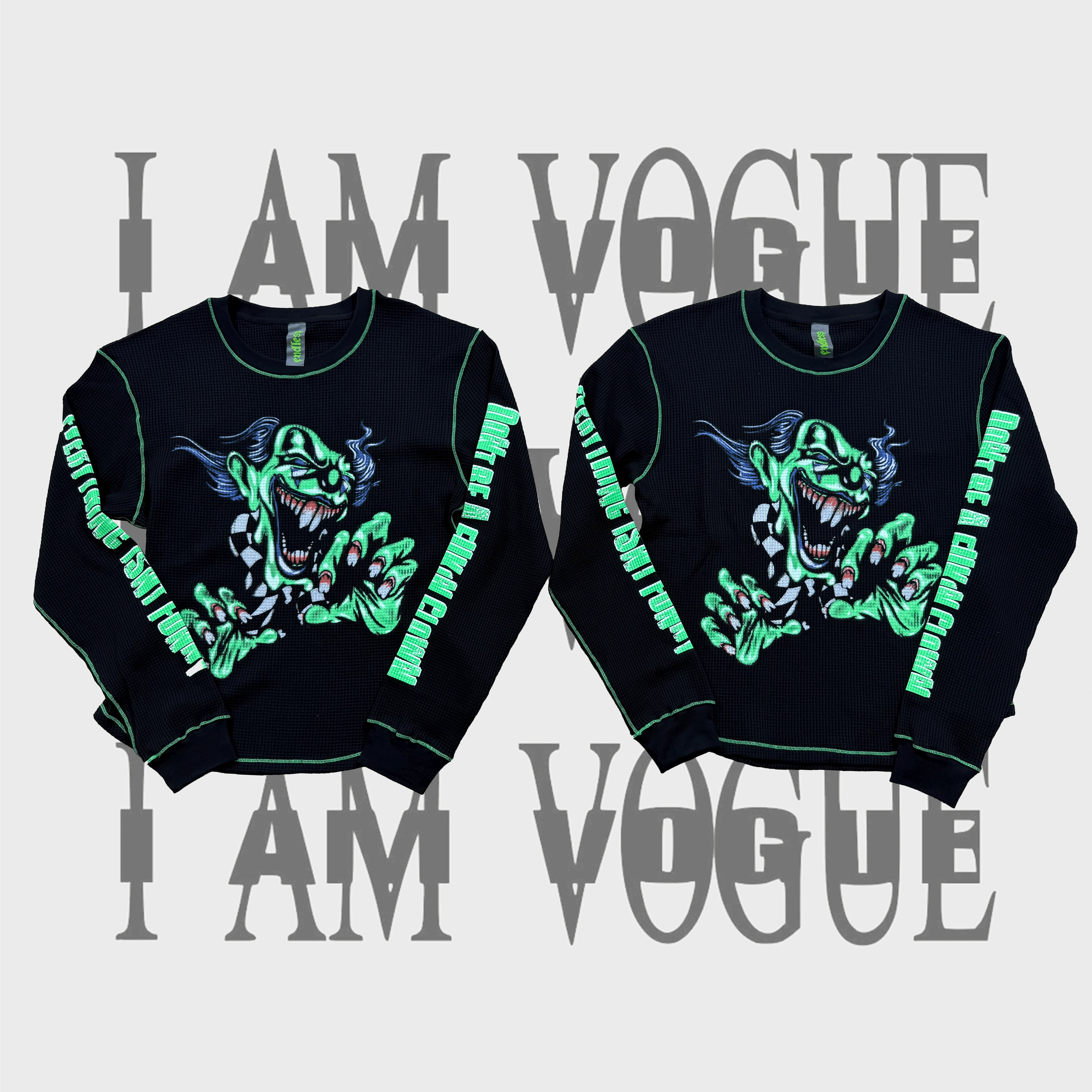 NIGO Opium Yvl Style Denim Waffle Green Joker Long Sleeve Boxy T-shirt Younglord Men's Spring And Summer Fashion Trend T-shirt Ngvp #nigo2634