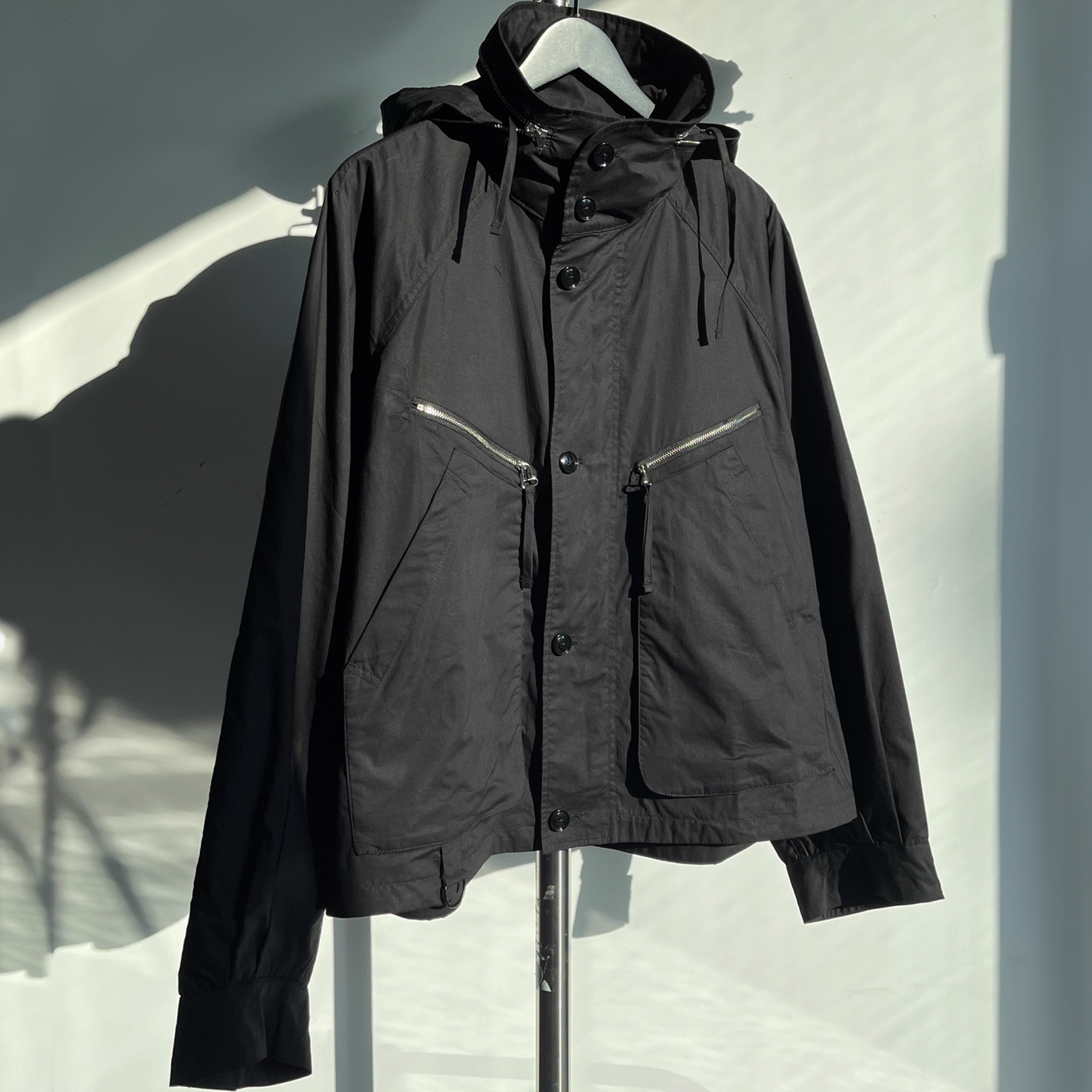 NIGO Lemaire Men's Fall And Winter Black Simple Loose Silhouette Paratrooper Workwear Zipper Jacket Tide Ngvp #nigo2636