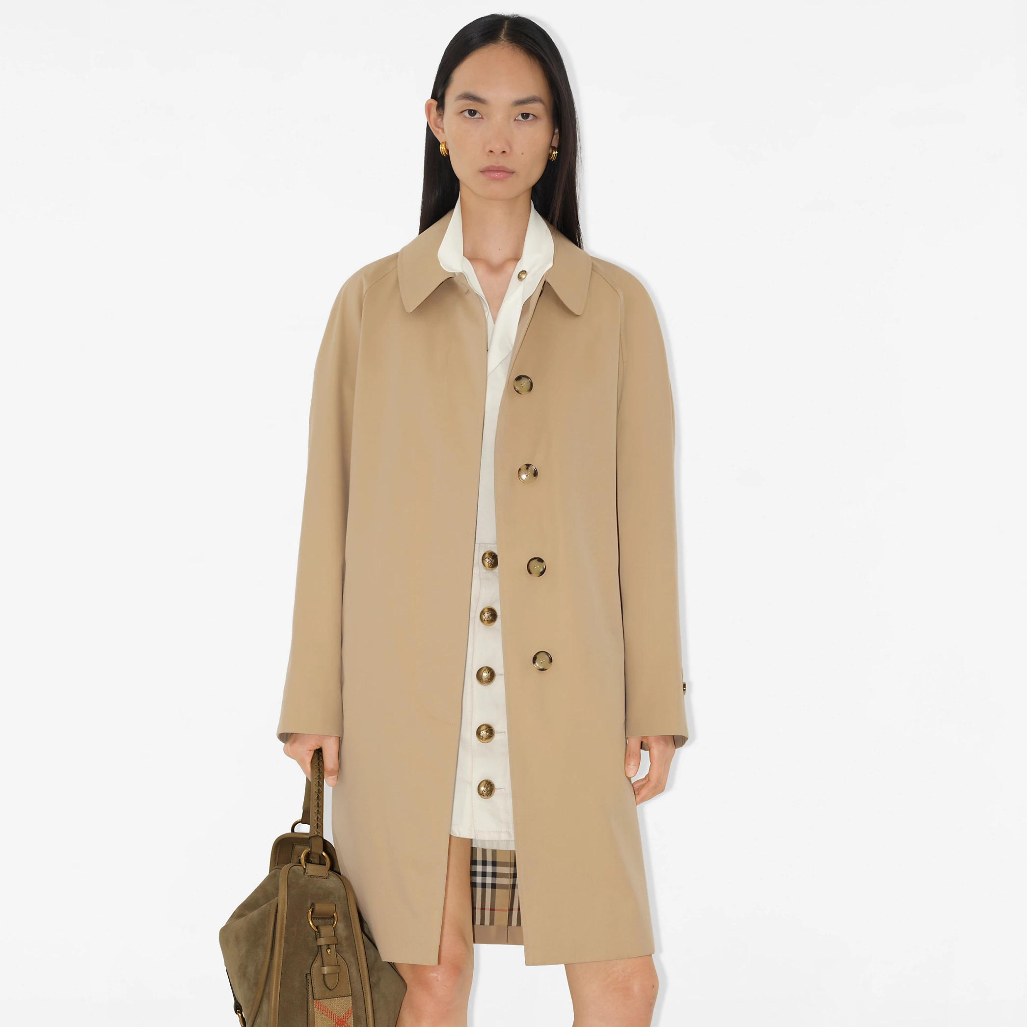 NIGO Burberry Men's And Women's Spring/fall Fashion Casual Collared Solid Color Mid Length Coat Trench Jacket #nigo79368