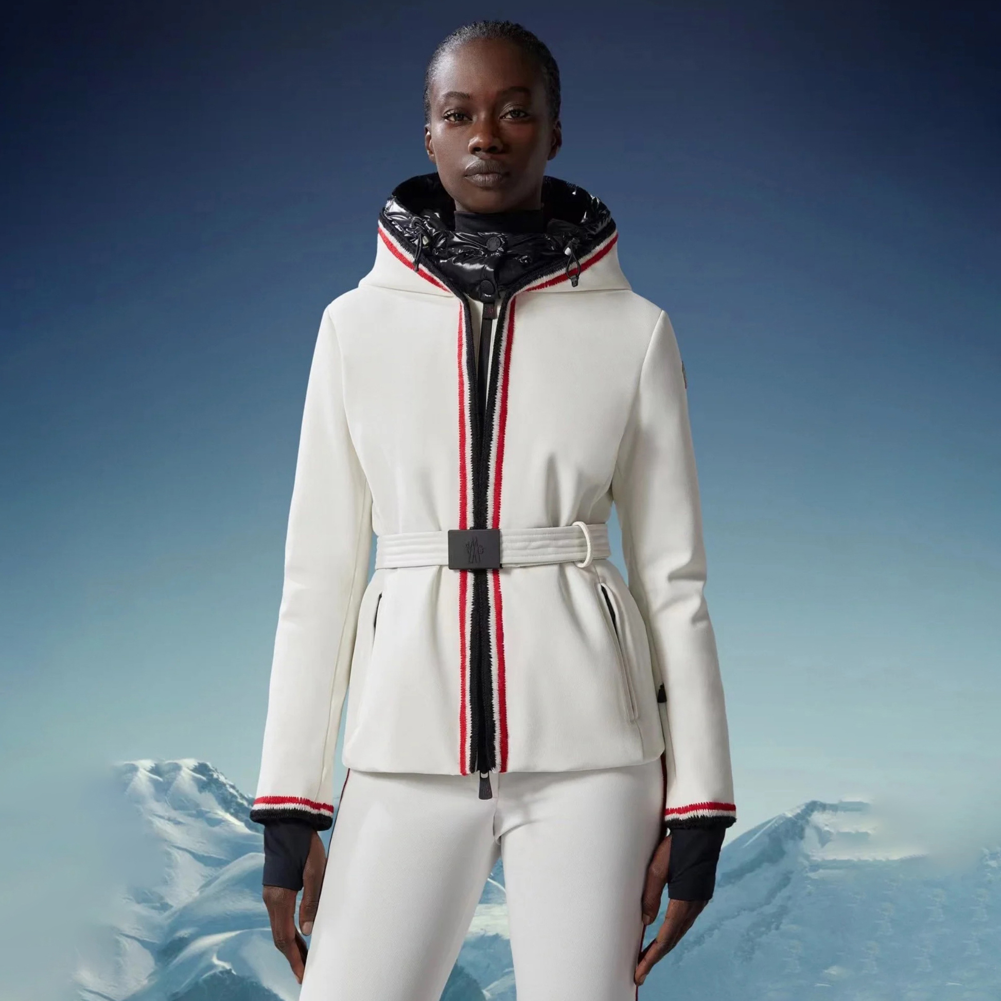 NIGO Moncler Men's And Women's Winter Fashion Casual Hooded Zipper Windproof Ski Jacket With Belted Waist Cotton Lined Jacket #nigo79365